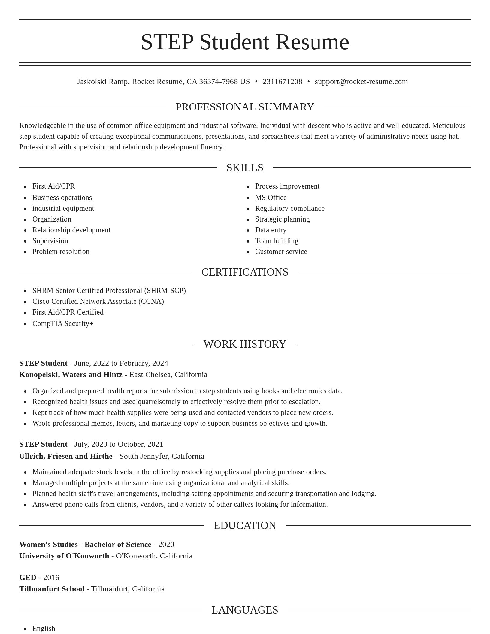 Elegant resume template