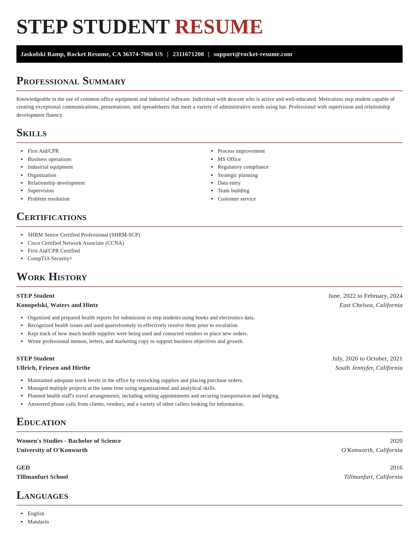 Exquisite resume template