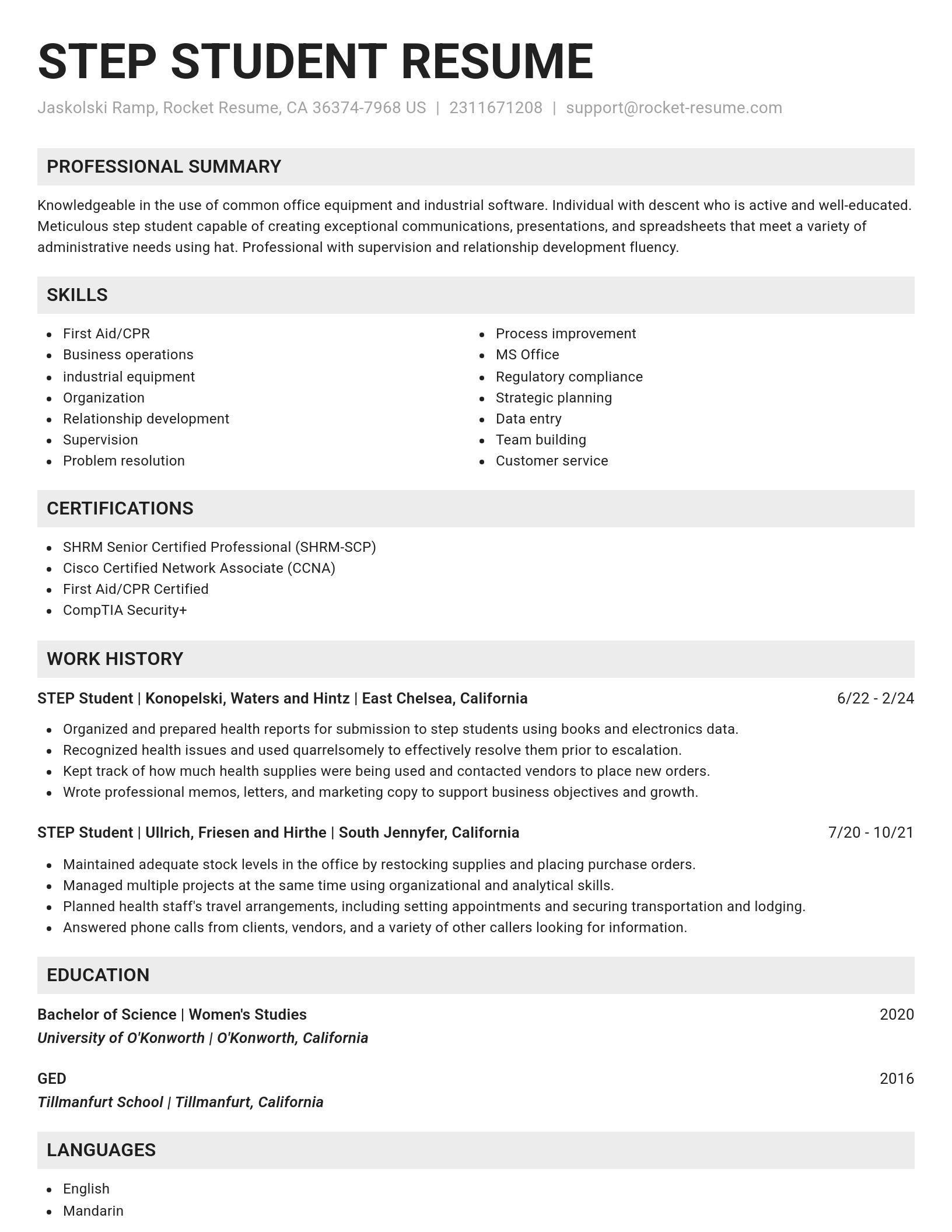 Genius resume template