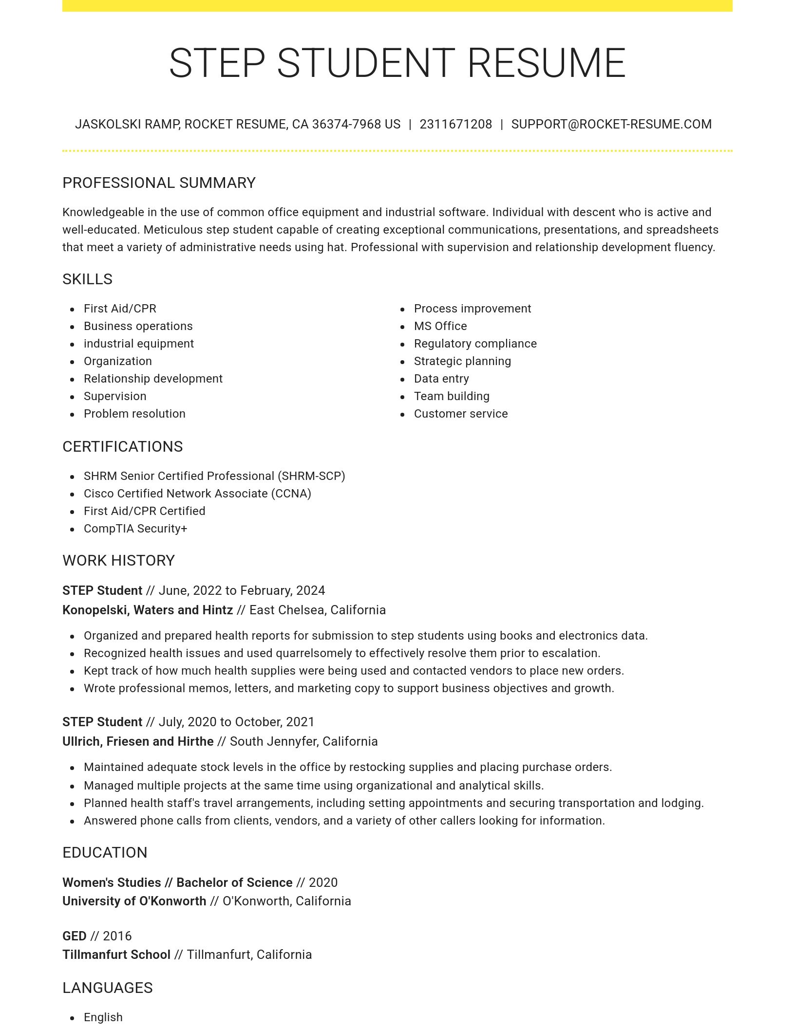 Grand resume template