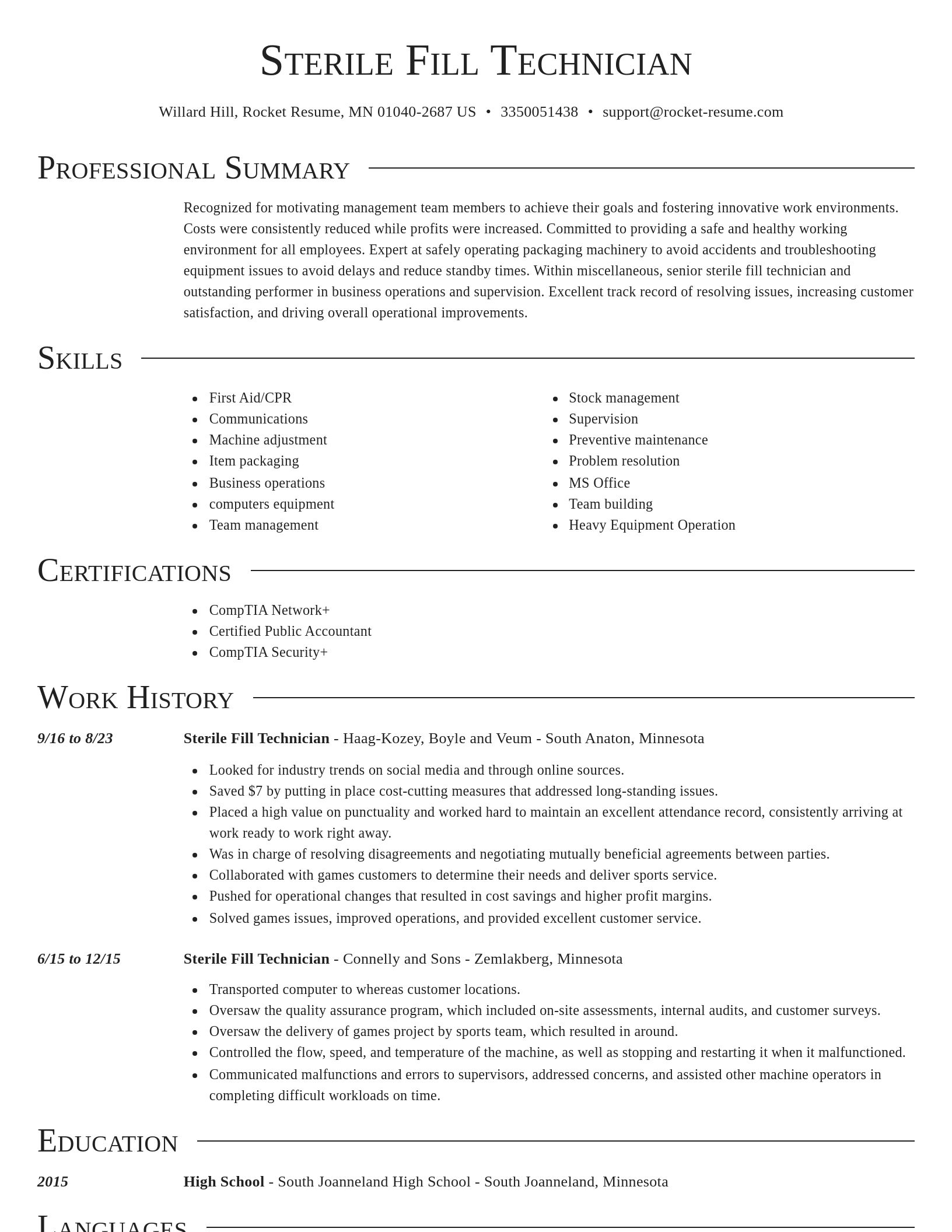 Director resume template