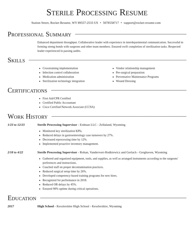 Director resume template