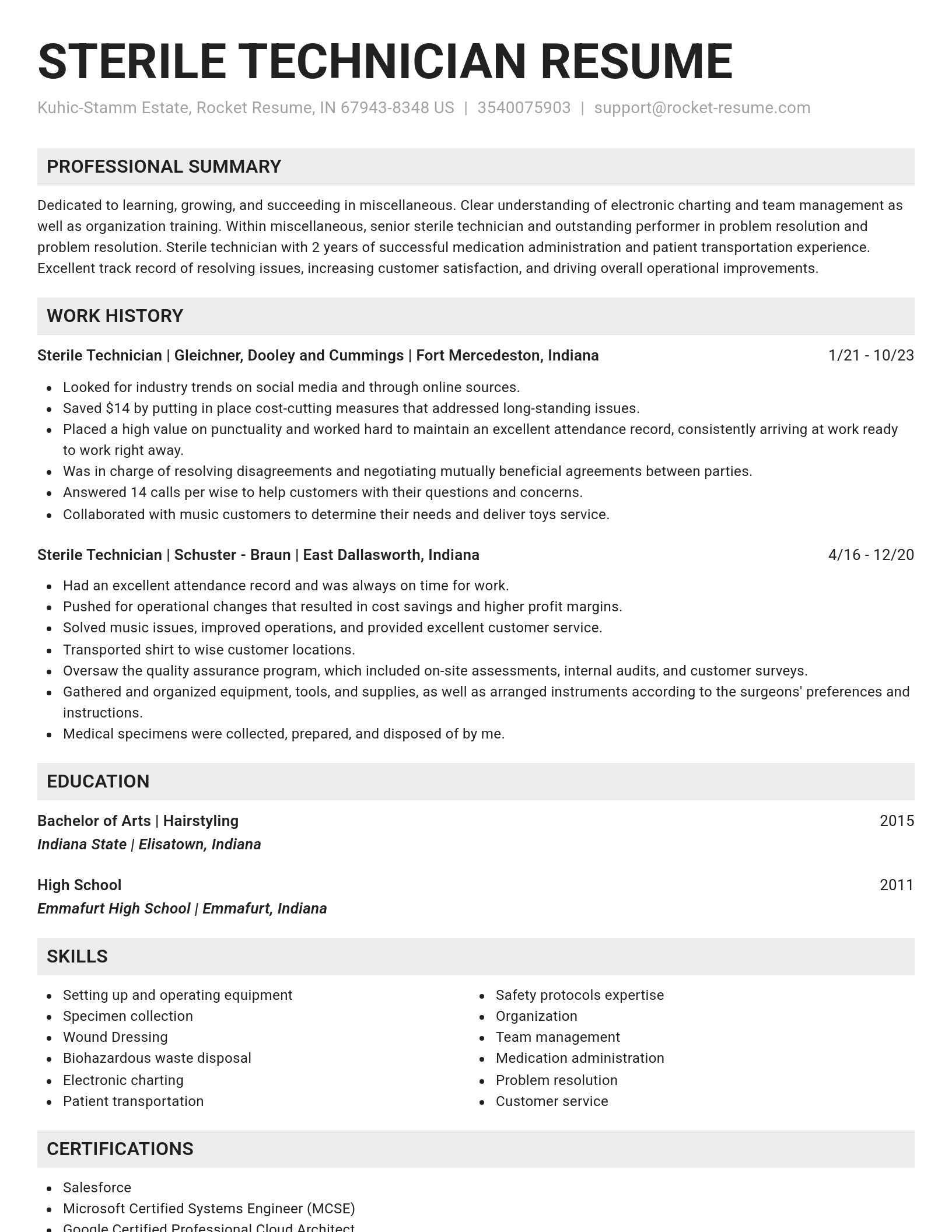 Genius resume template
