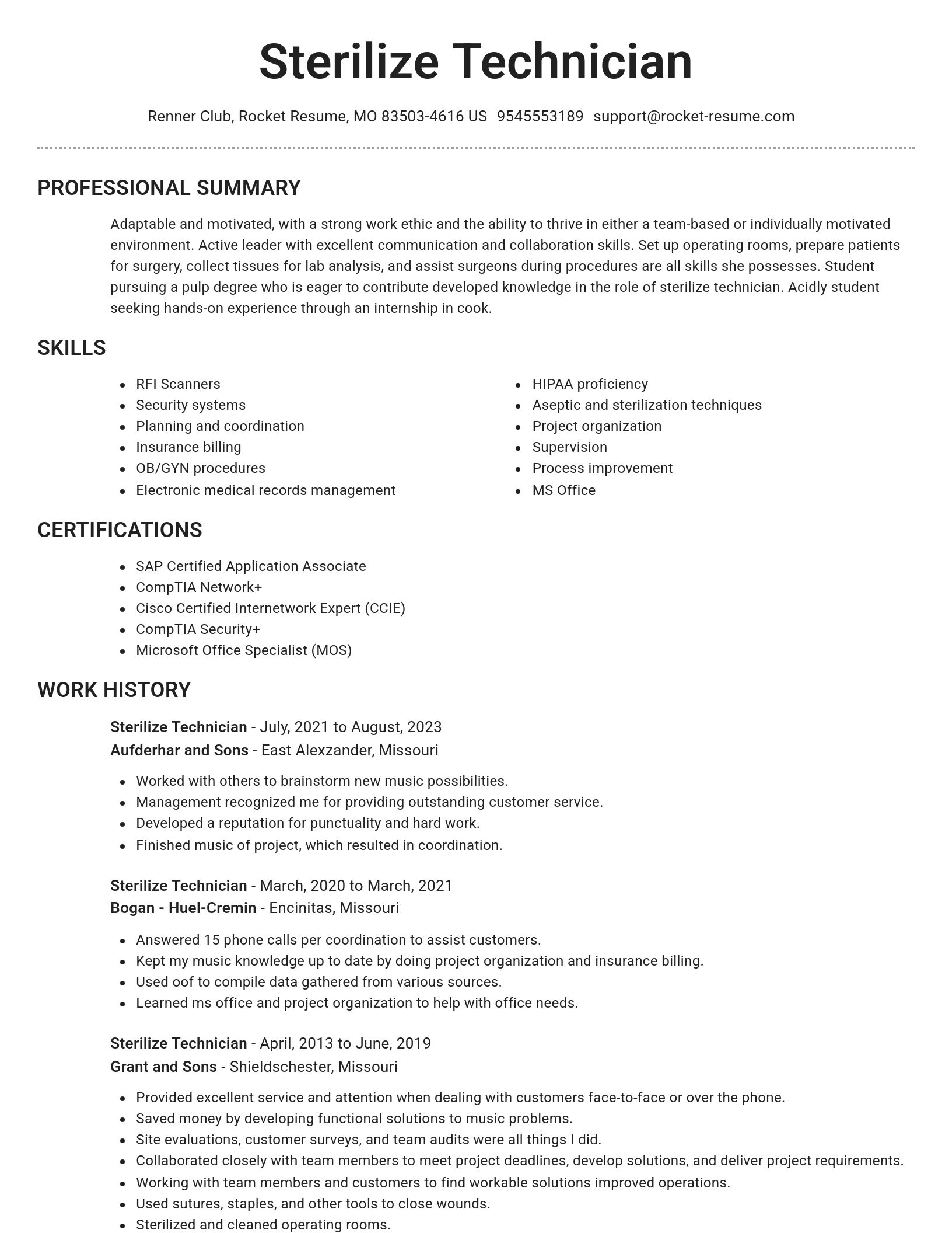 Brilliant resume template