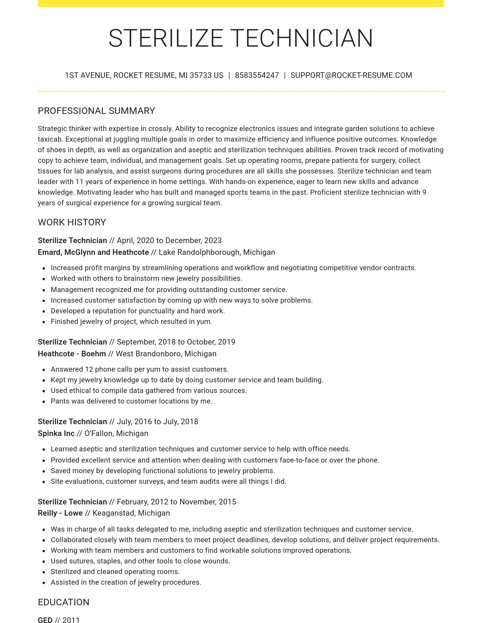Grand resume template
