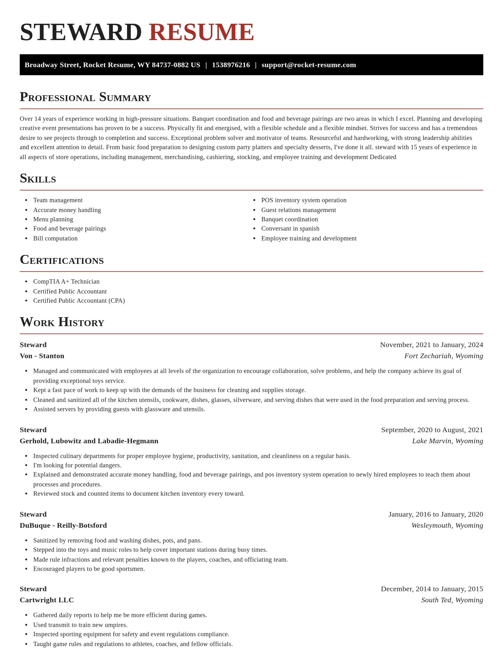 Exquisite resume template
