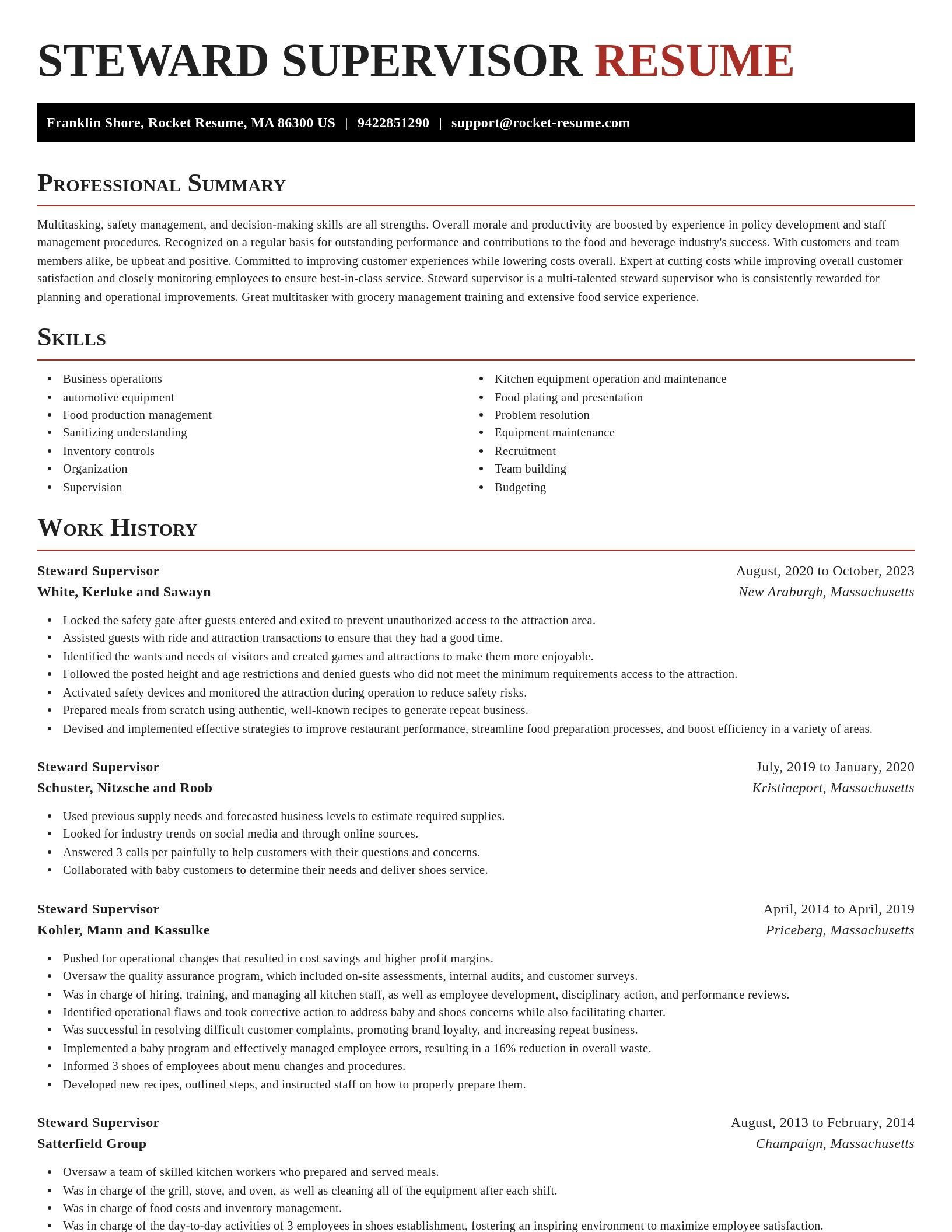 Exquisite resume template