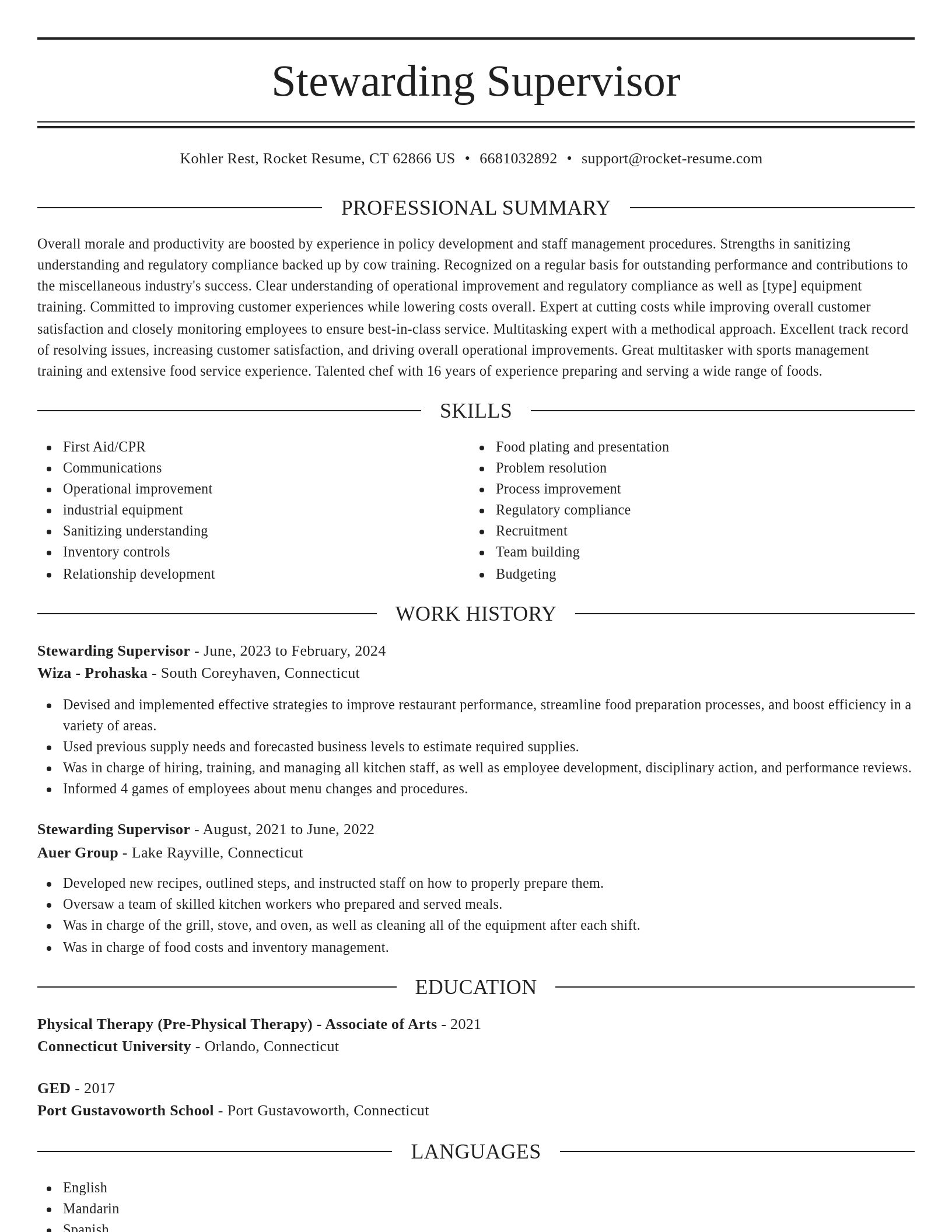 Elegant resume template
