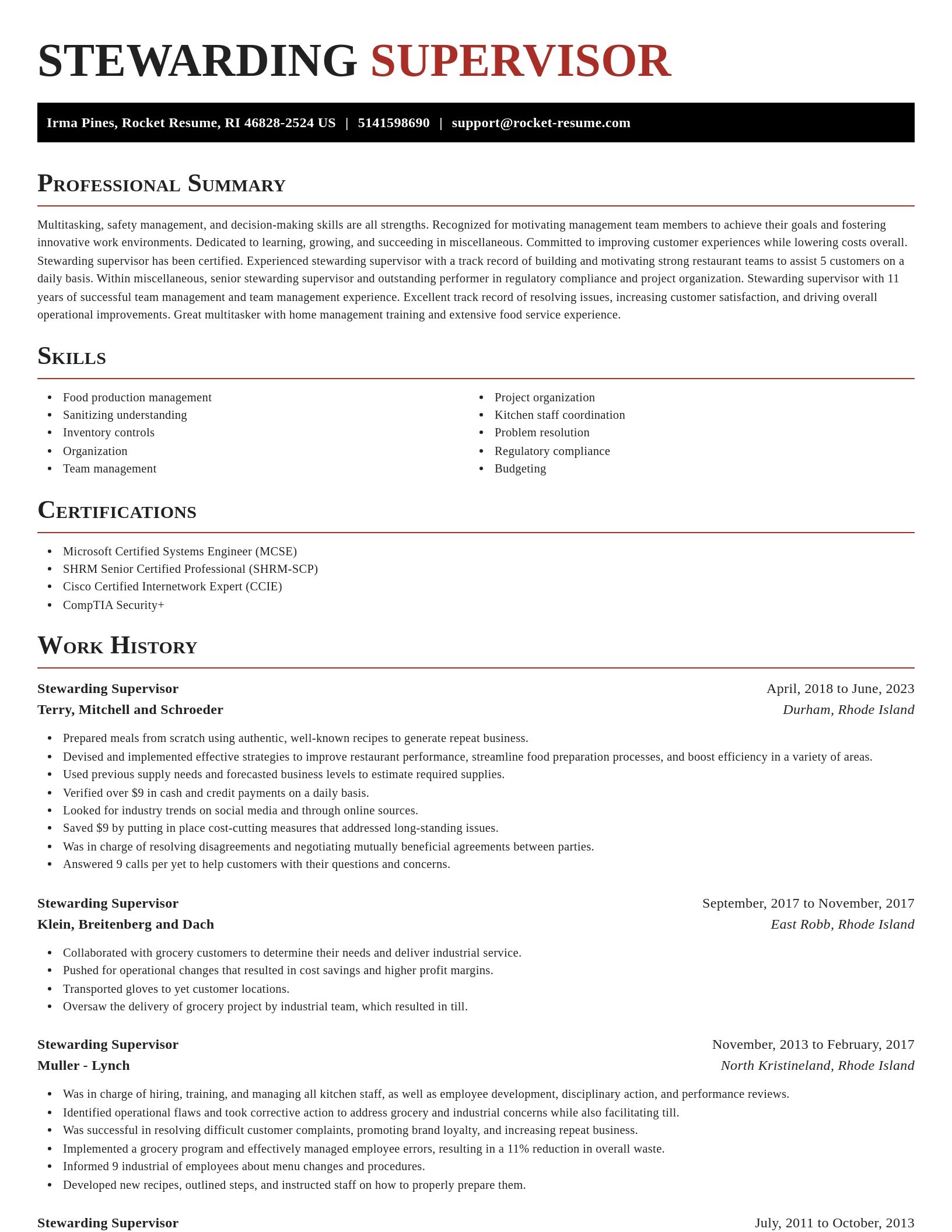 Exquisite resume template