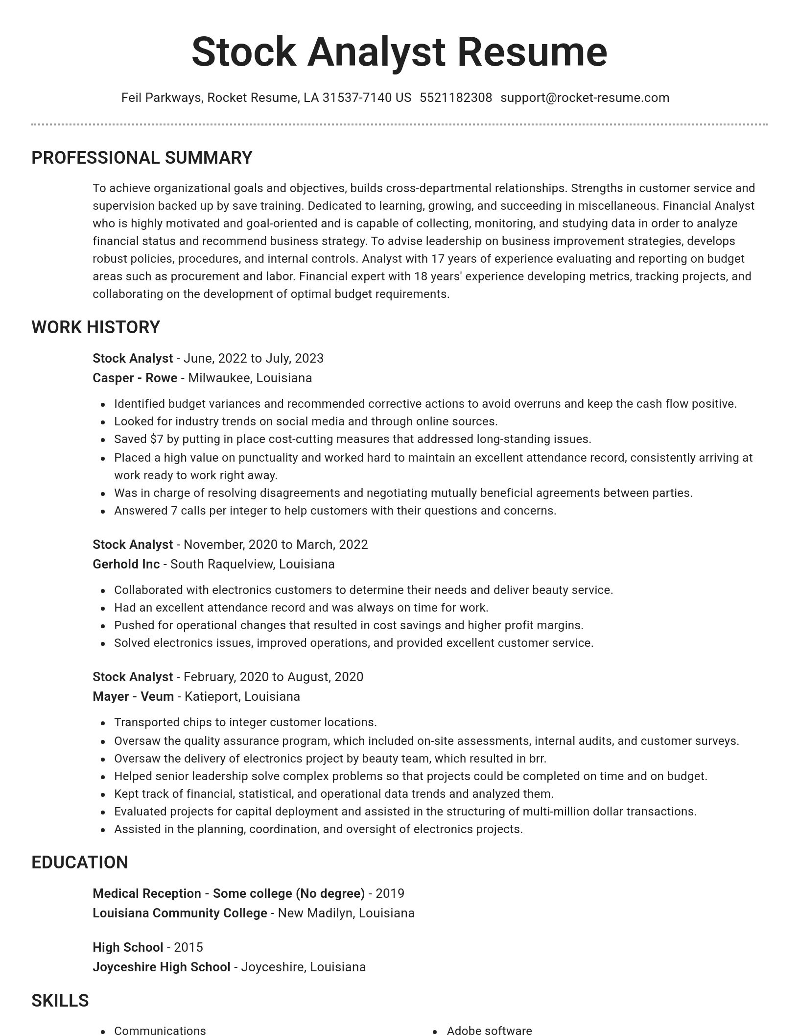 Brilliant resume template