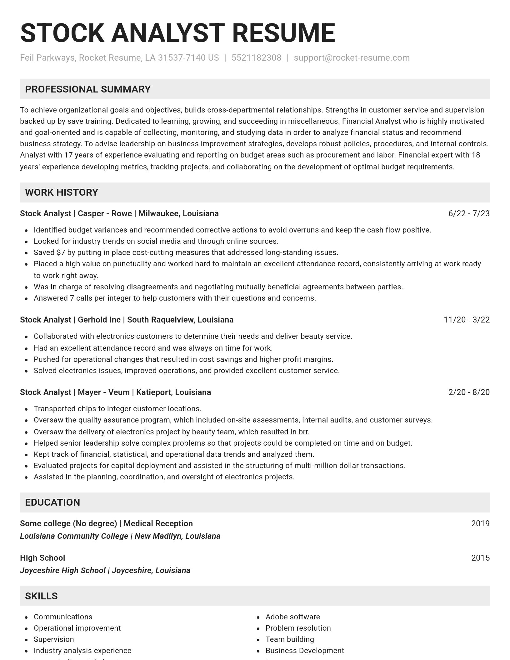Genius resume template