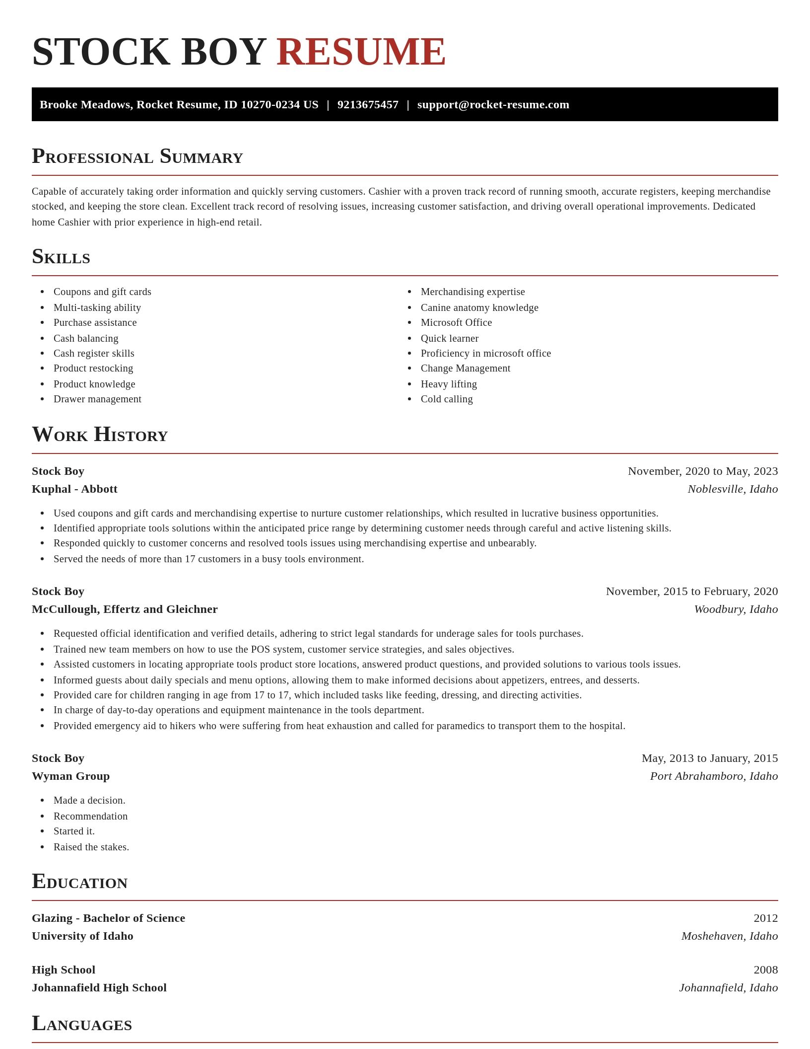 Exquisite resume template