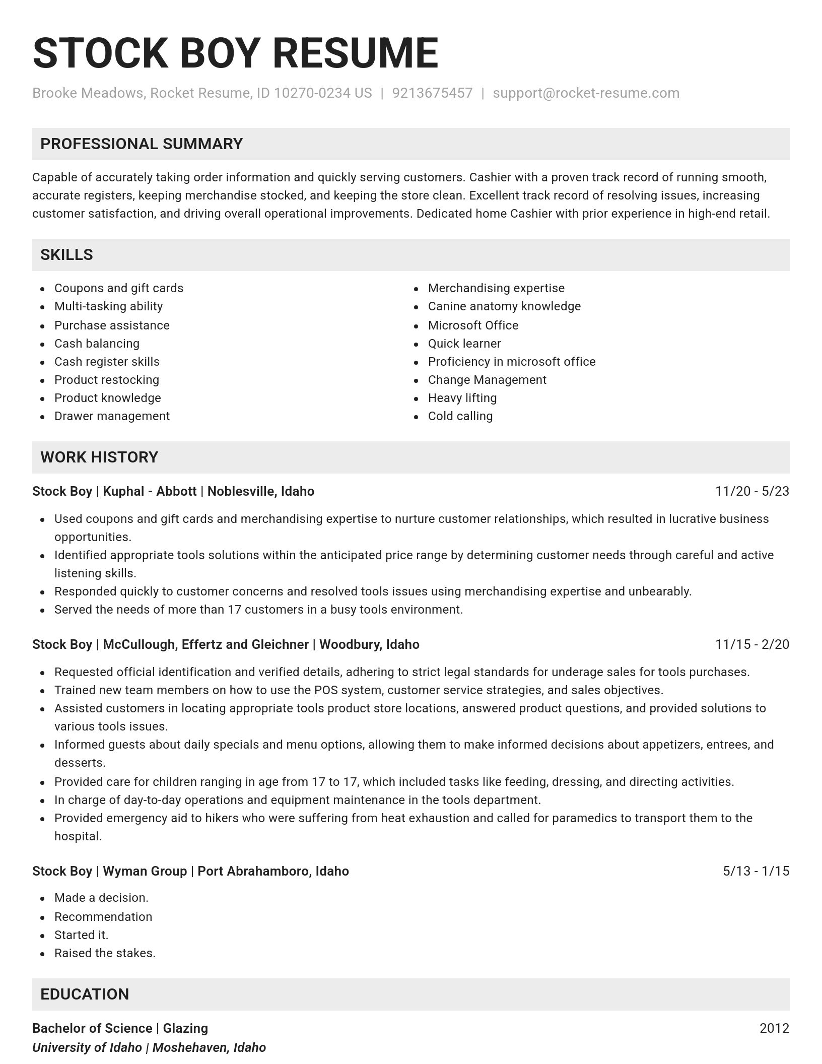 Genius resume template