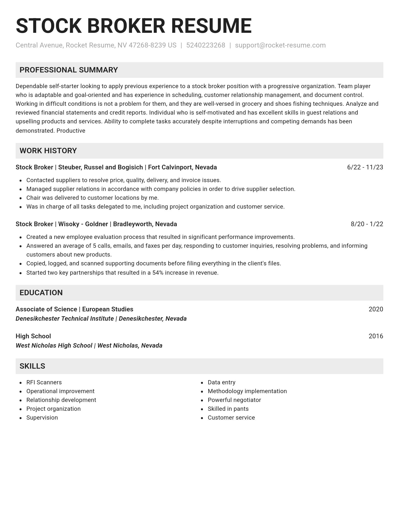 Genius resume template