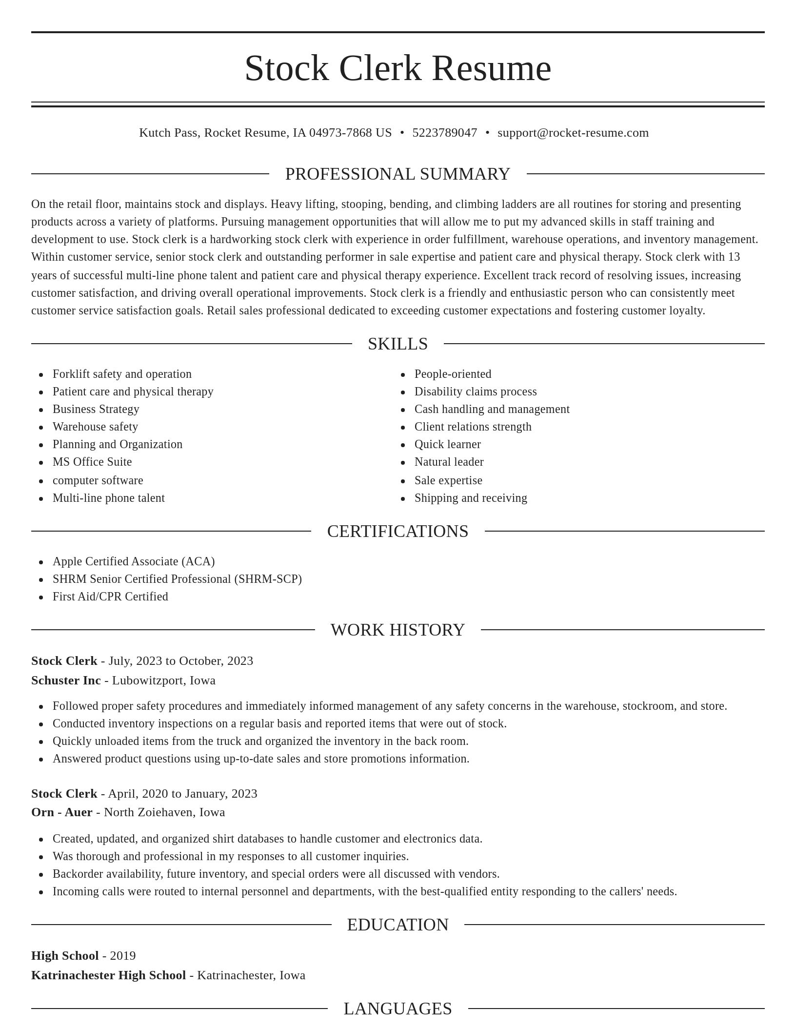 Elegant resume template