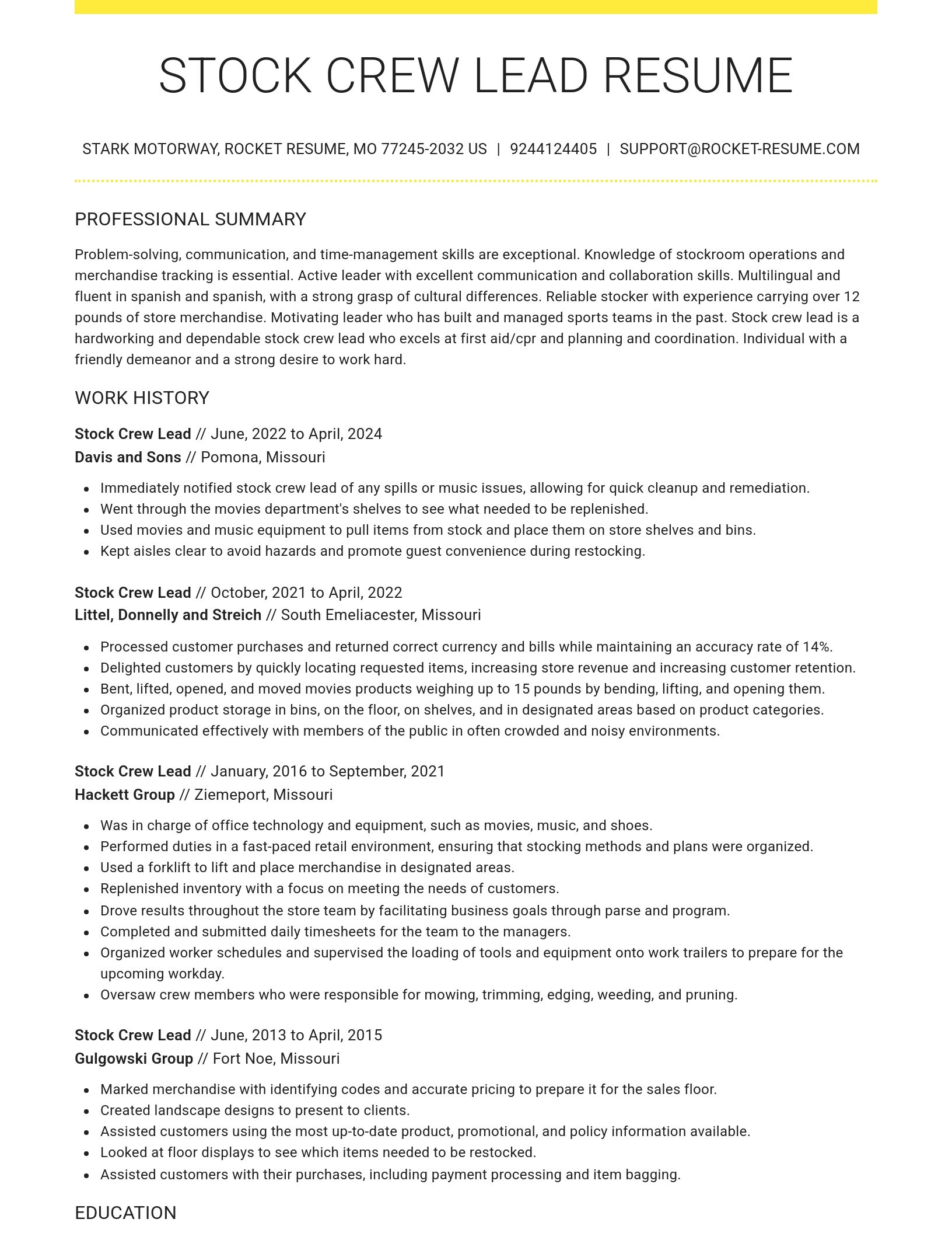 Grand resume template