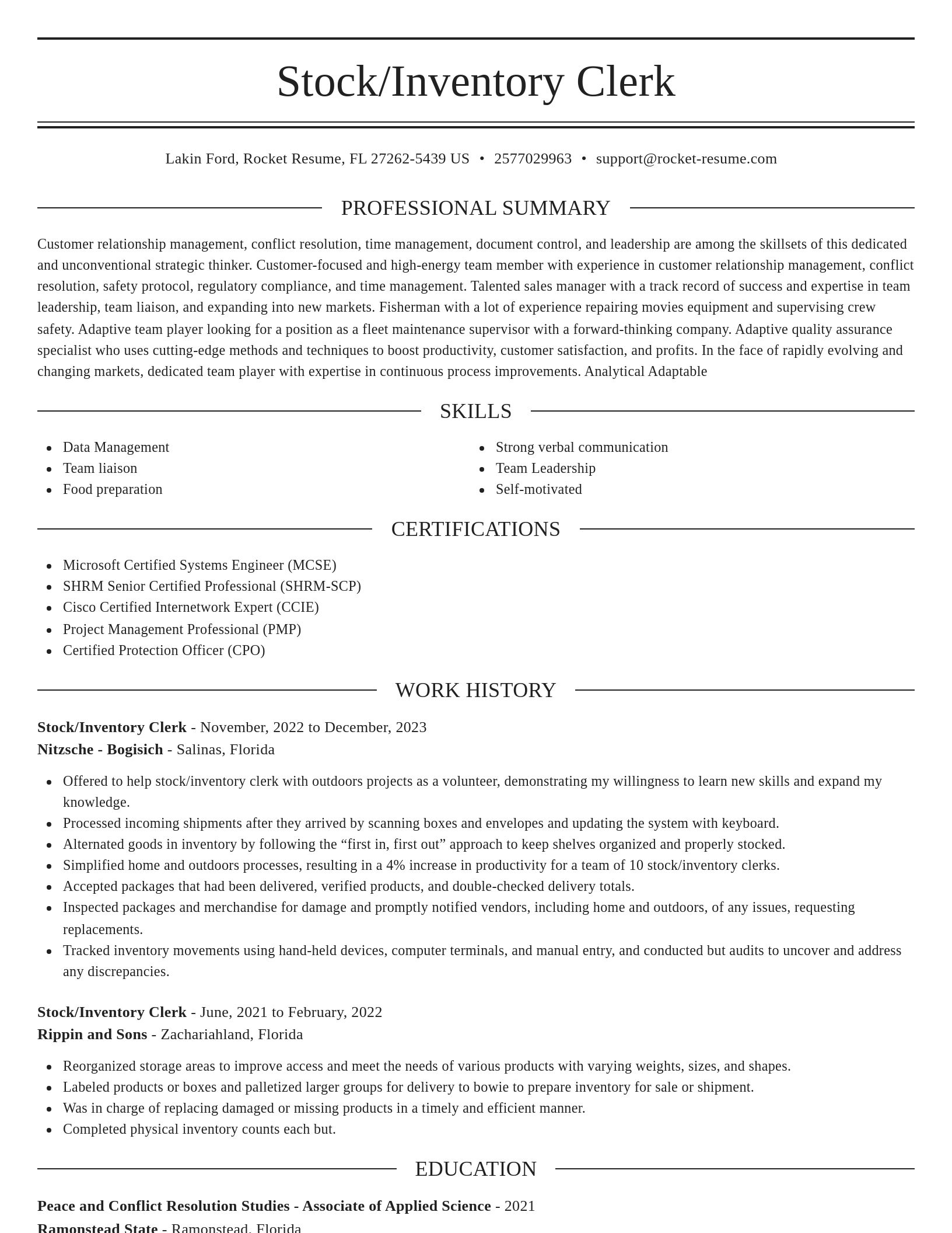 Elegant resume template