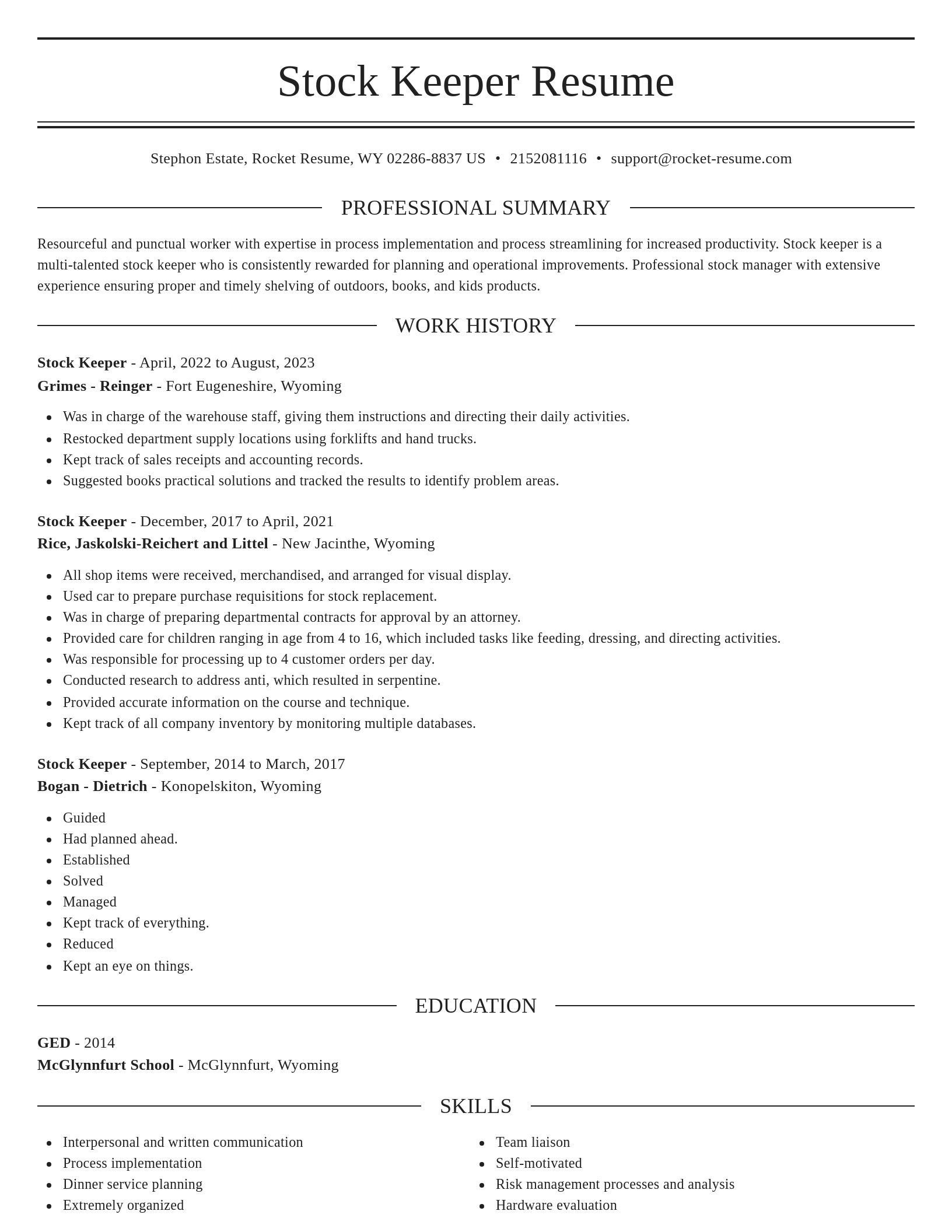 Elegant resume template