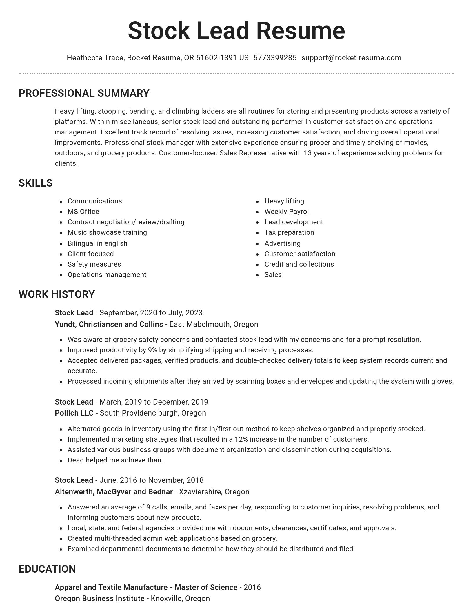 Brilliant resume template