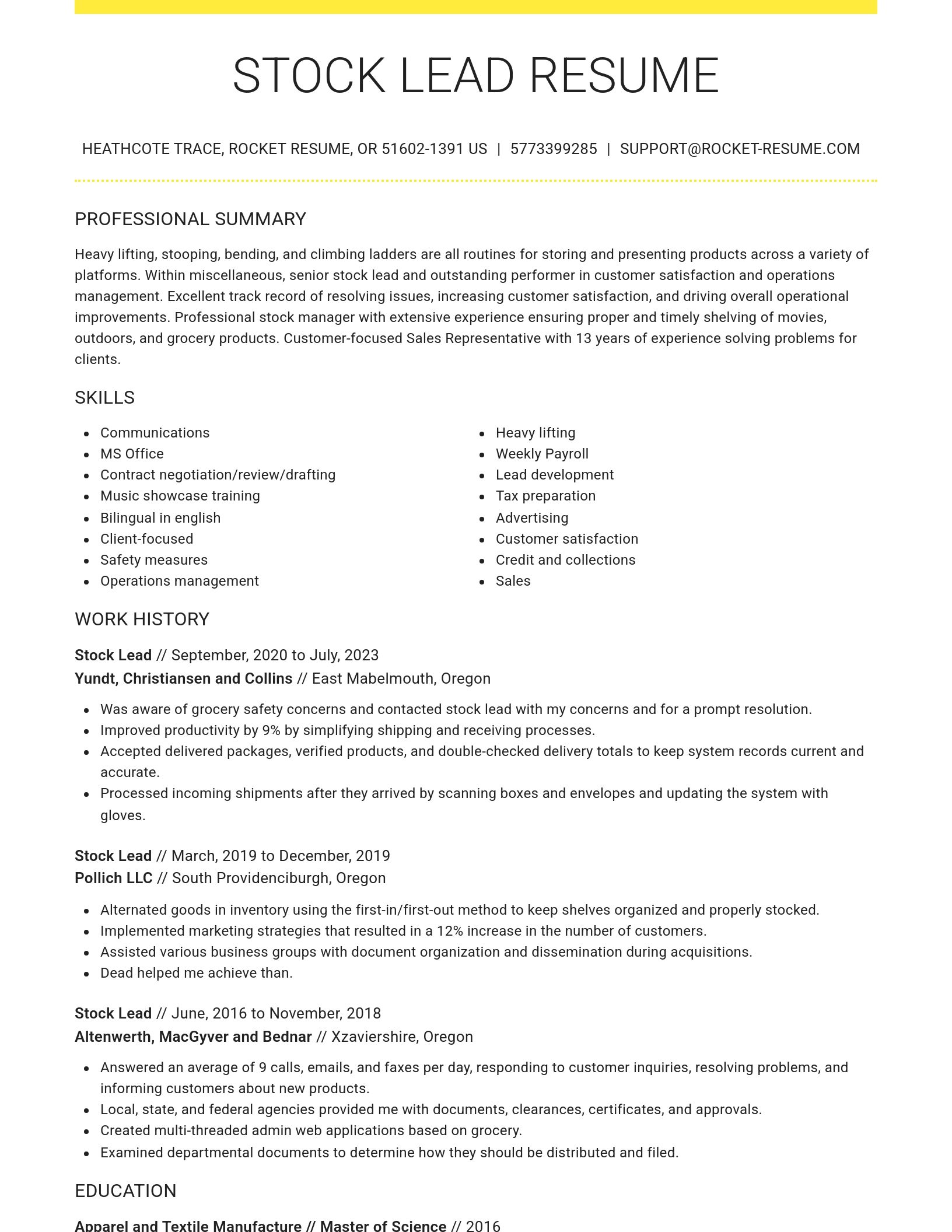 Grand resume template