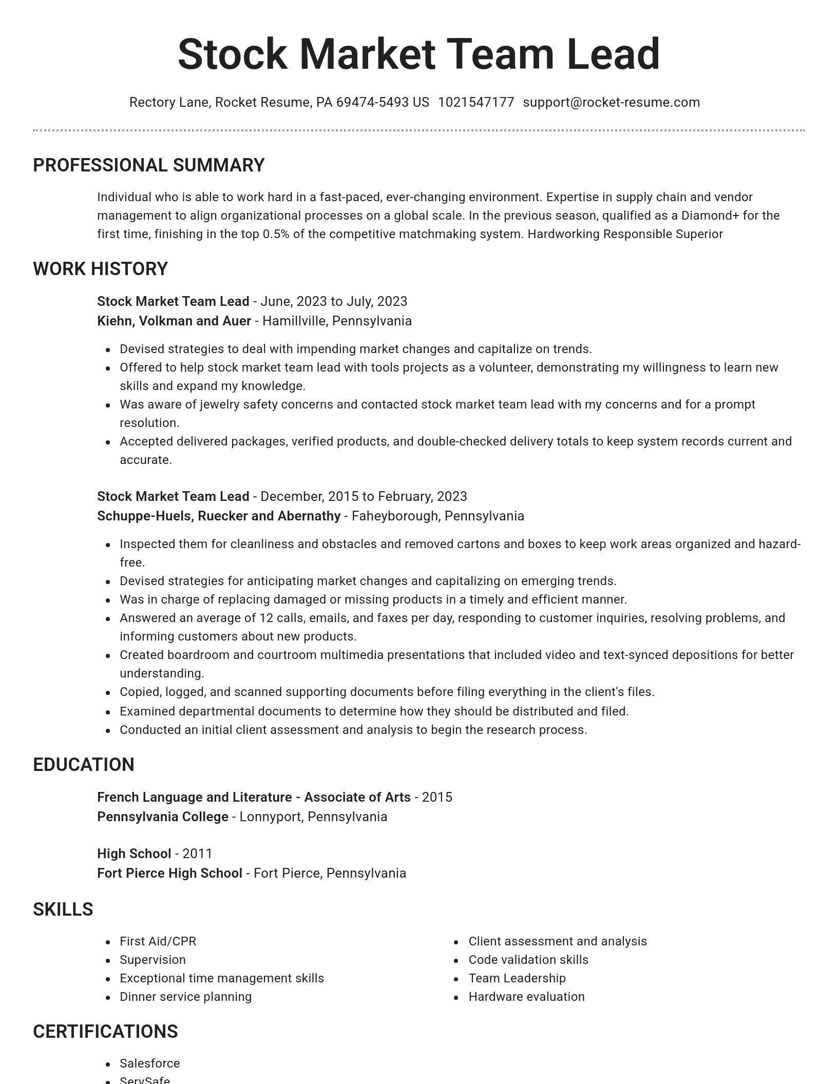 Brilliant resume template