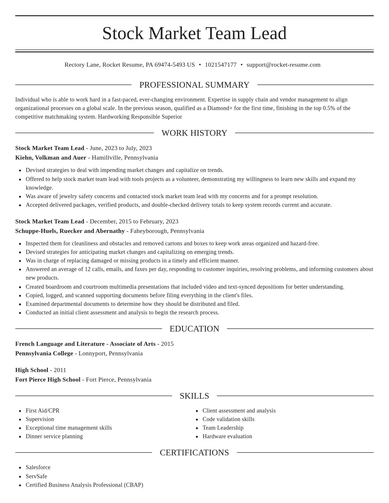 Elegant resume template