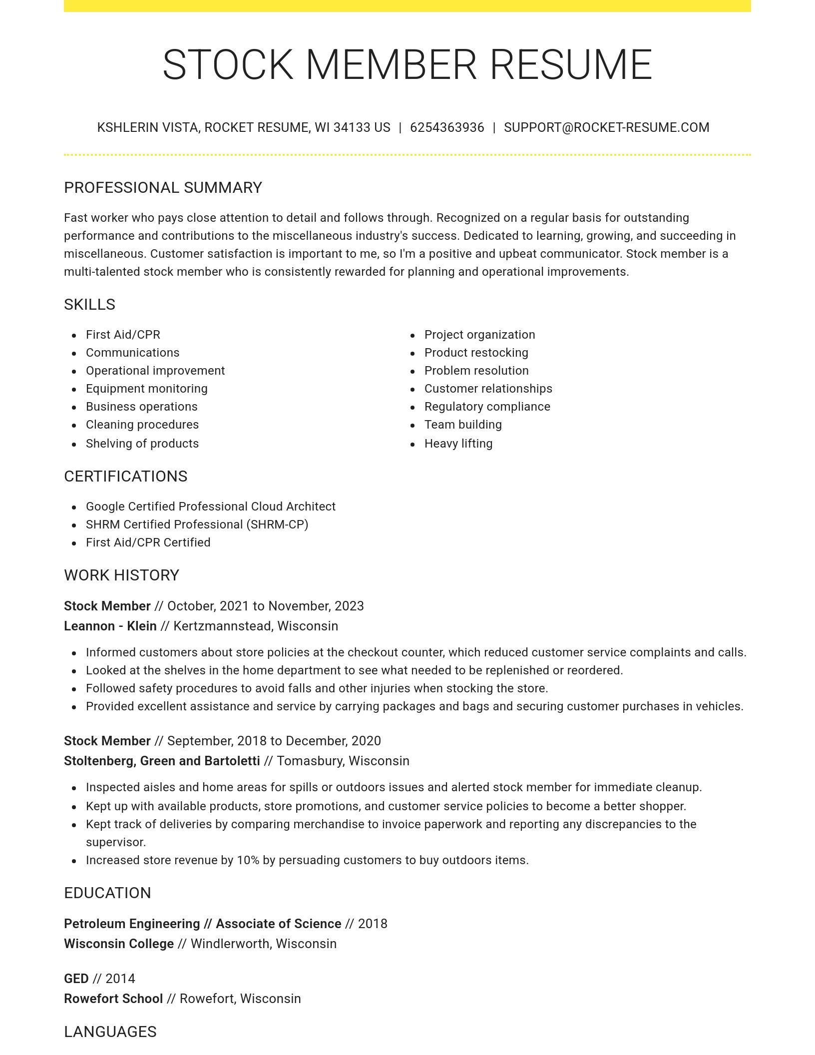 Grand resume template