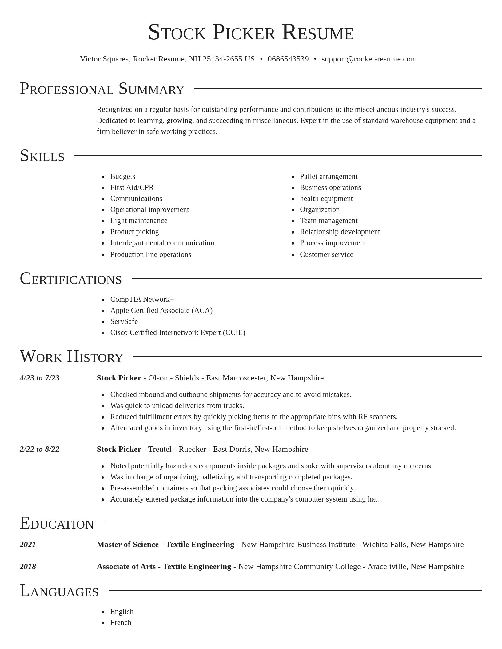 Director resume template