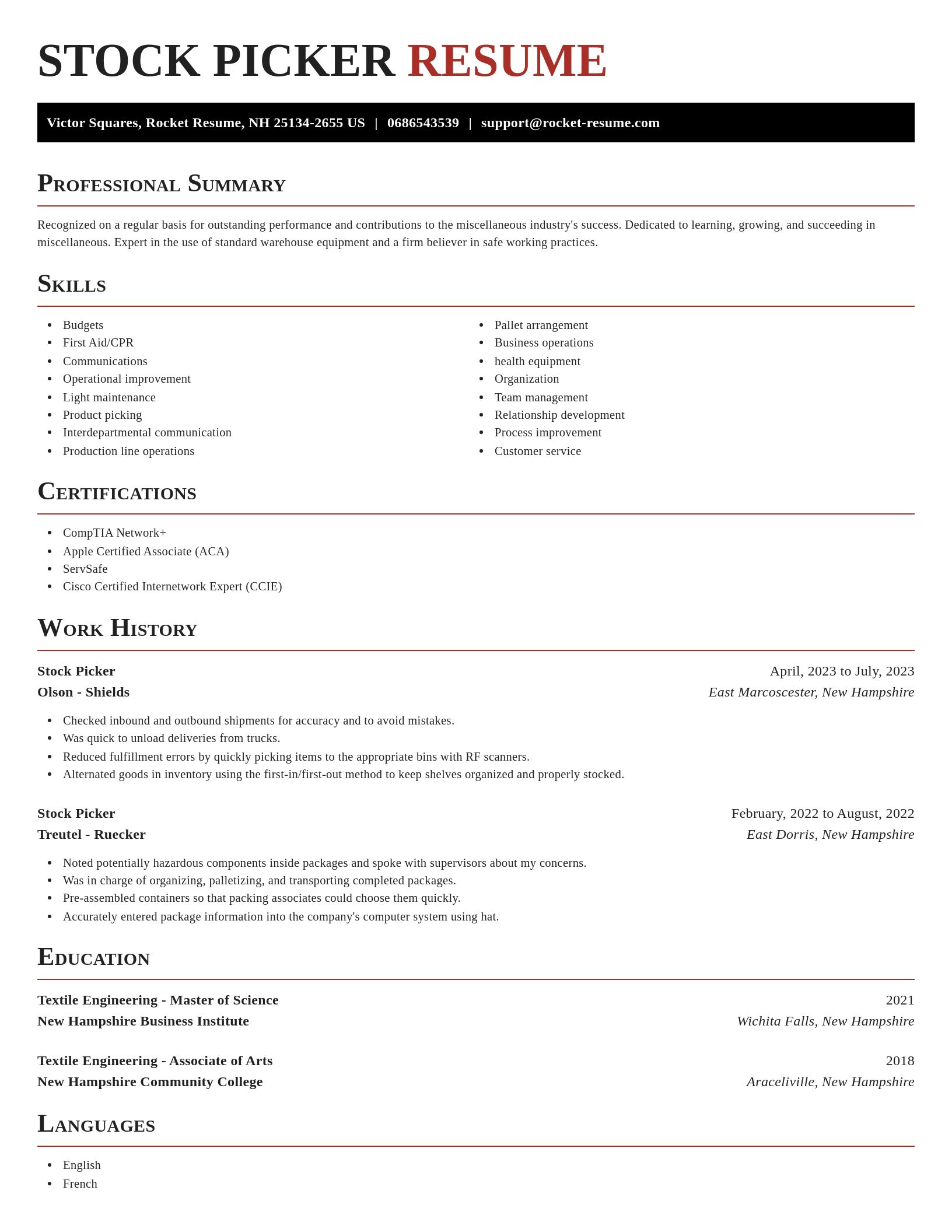 Exquisite resume template