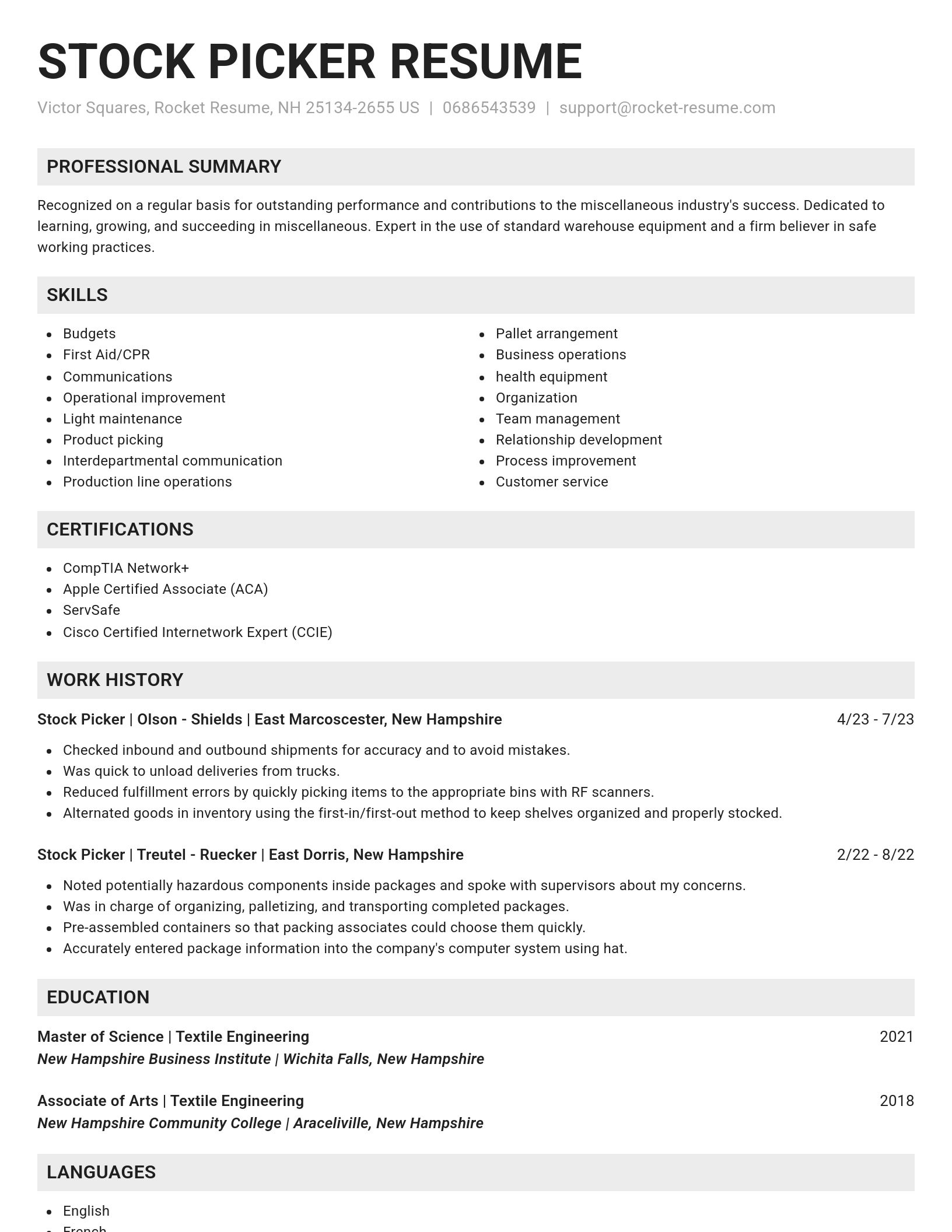 Genius resume template