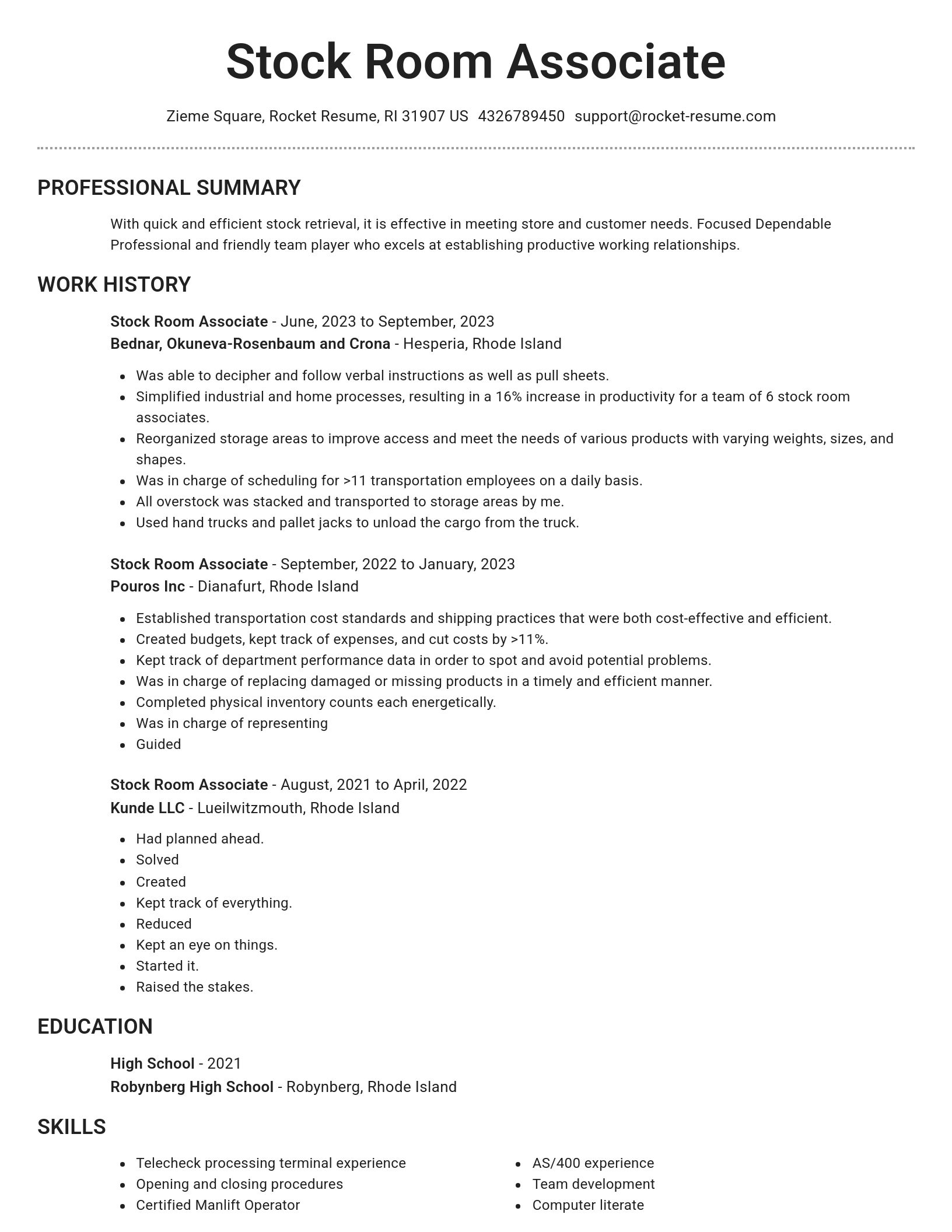 Brilliant resume template