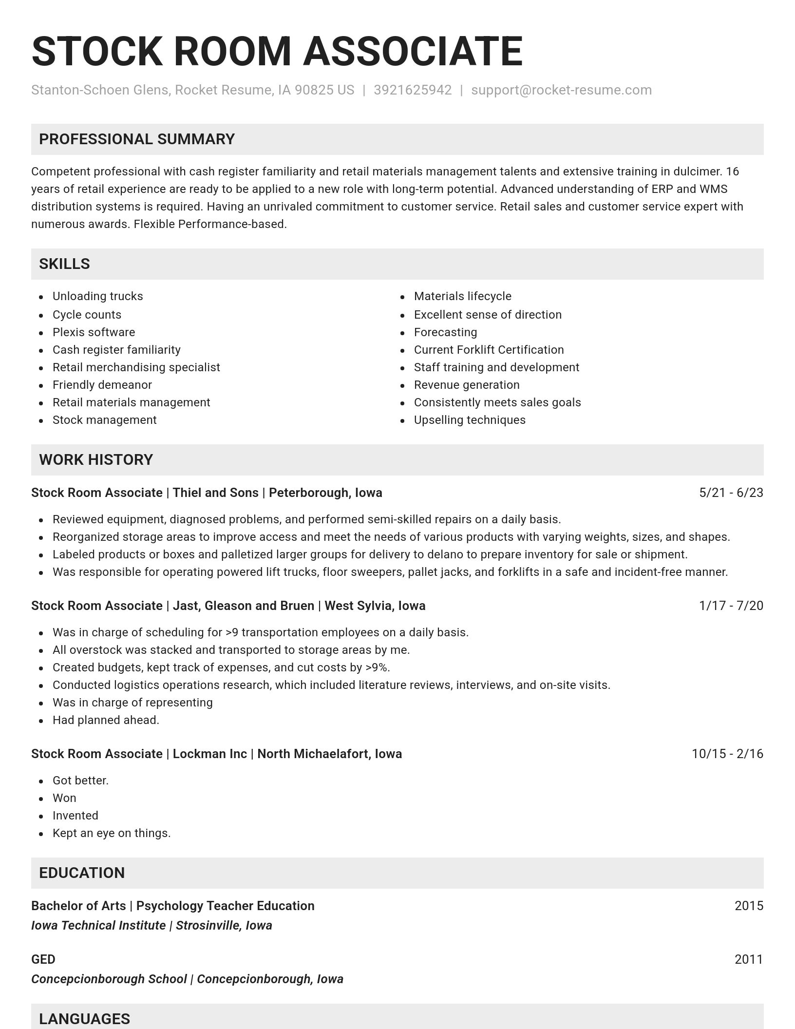 Genius resume template
