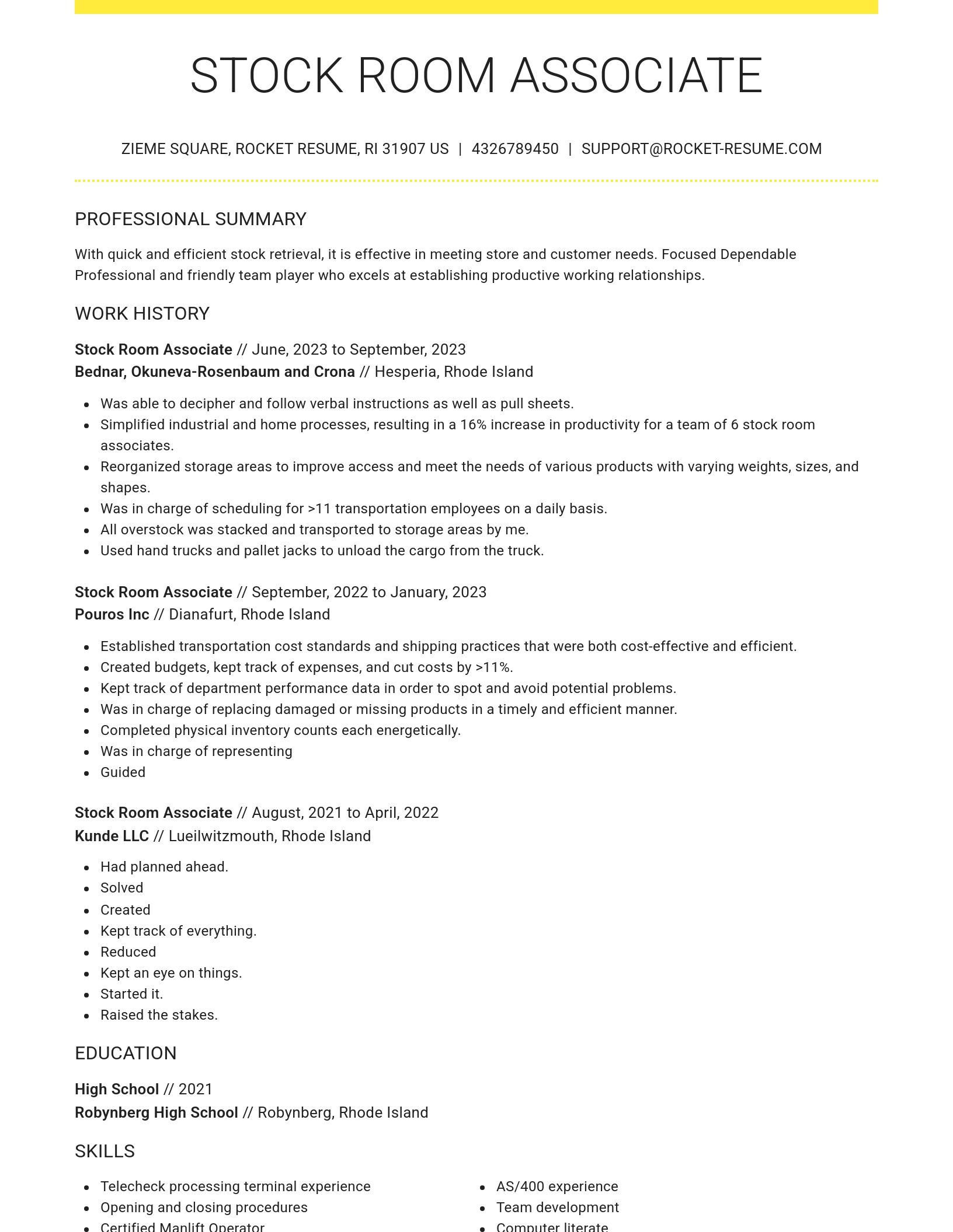 Grand resume template