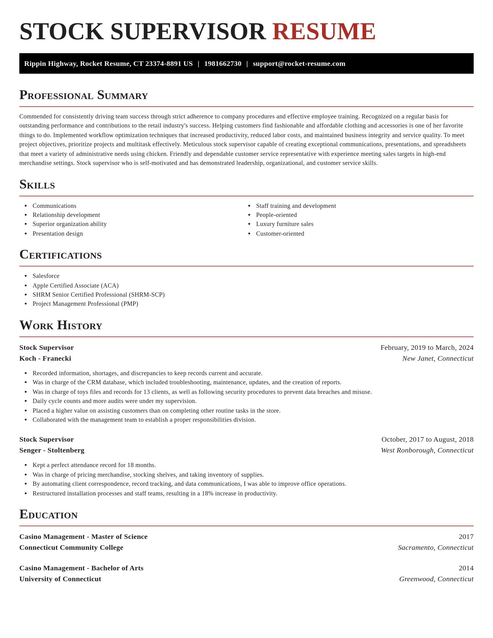 Exquisite resume template