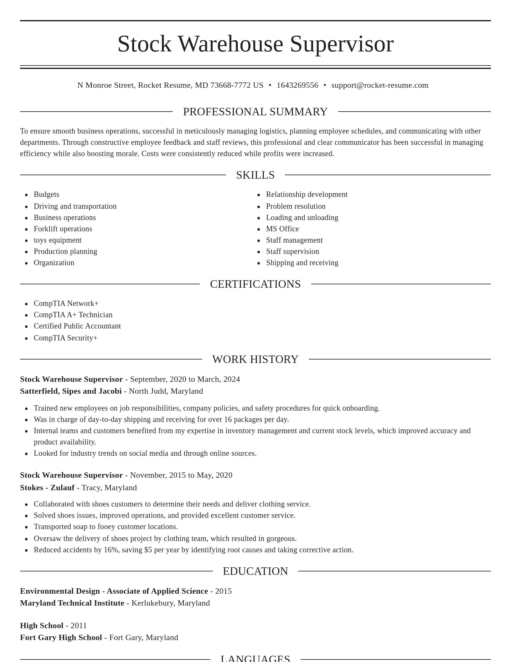 Elegant resume template