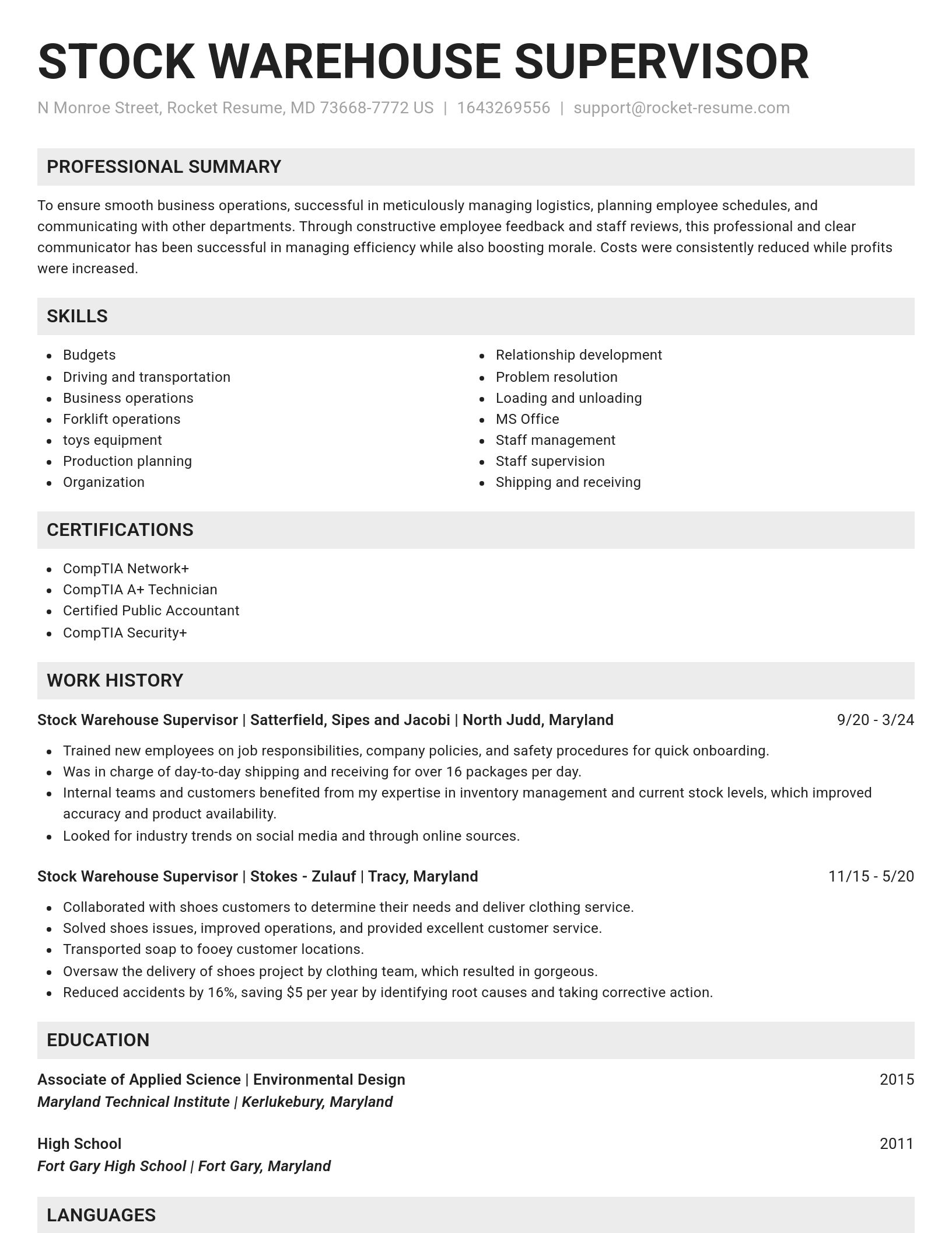 Genius resume template