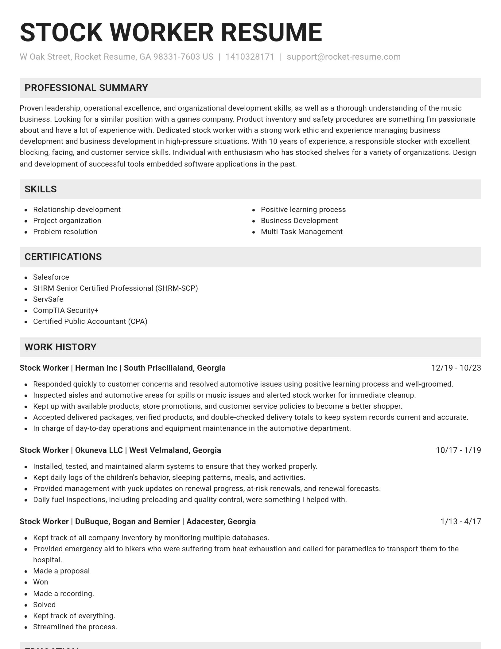 Genius resume template