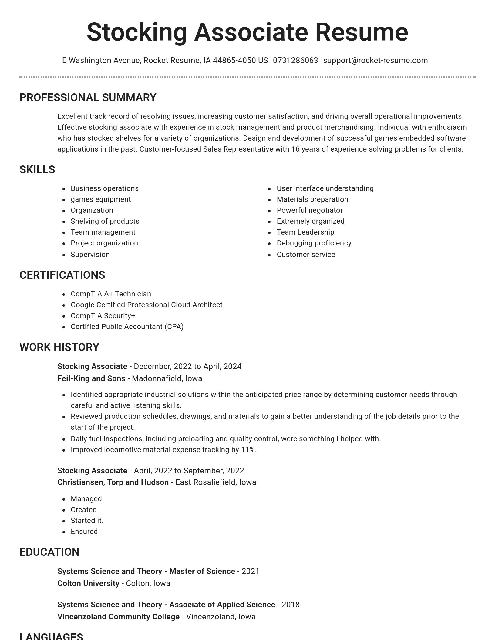 Brilliant resume template
