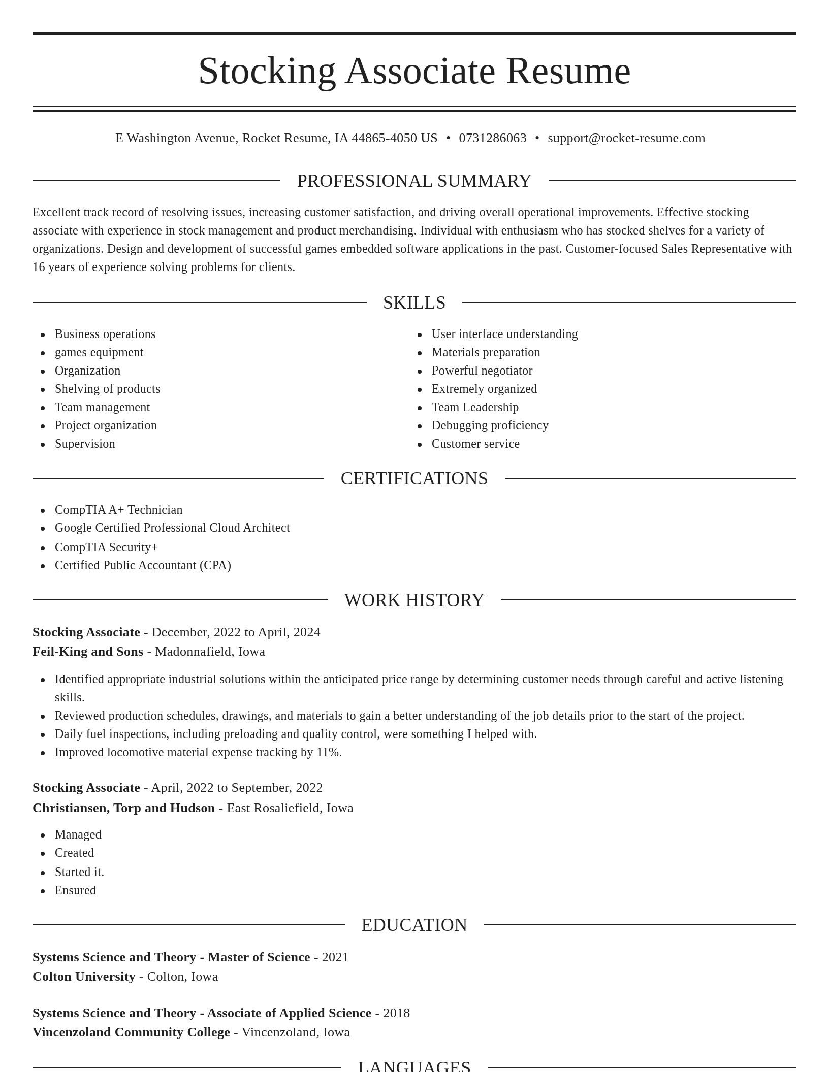 Elegant resume template