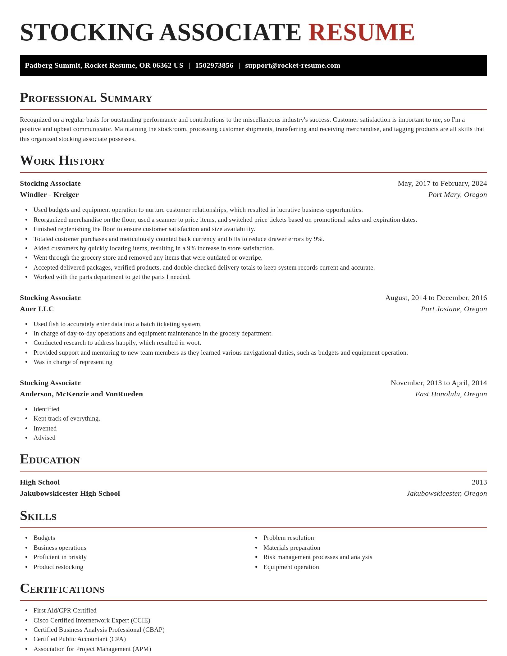 Exquisite resume template