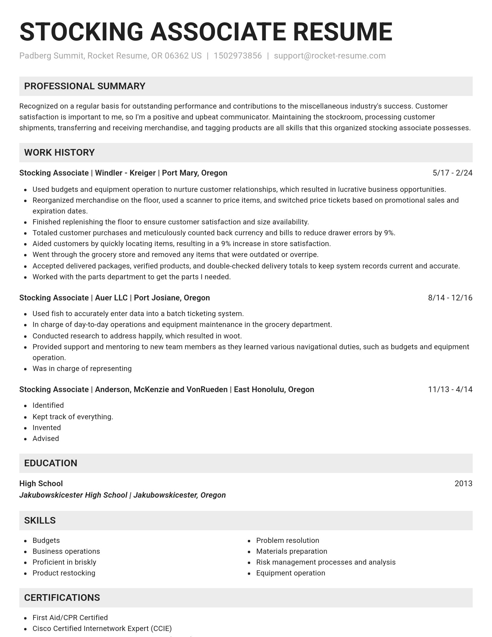 Genius resume template