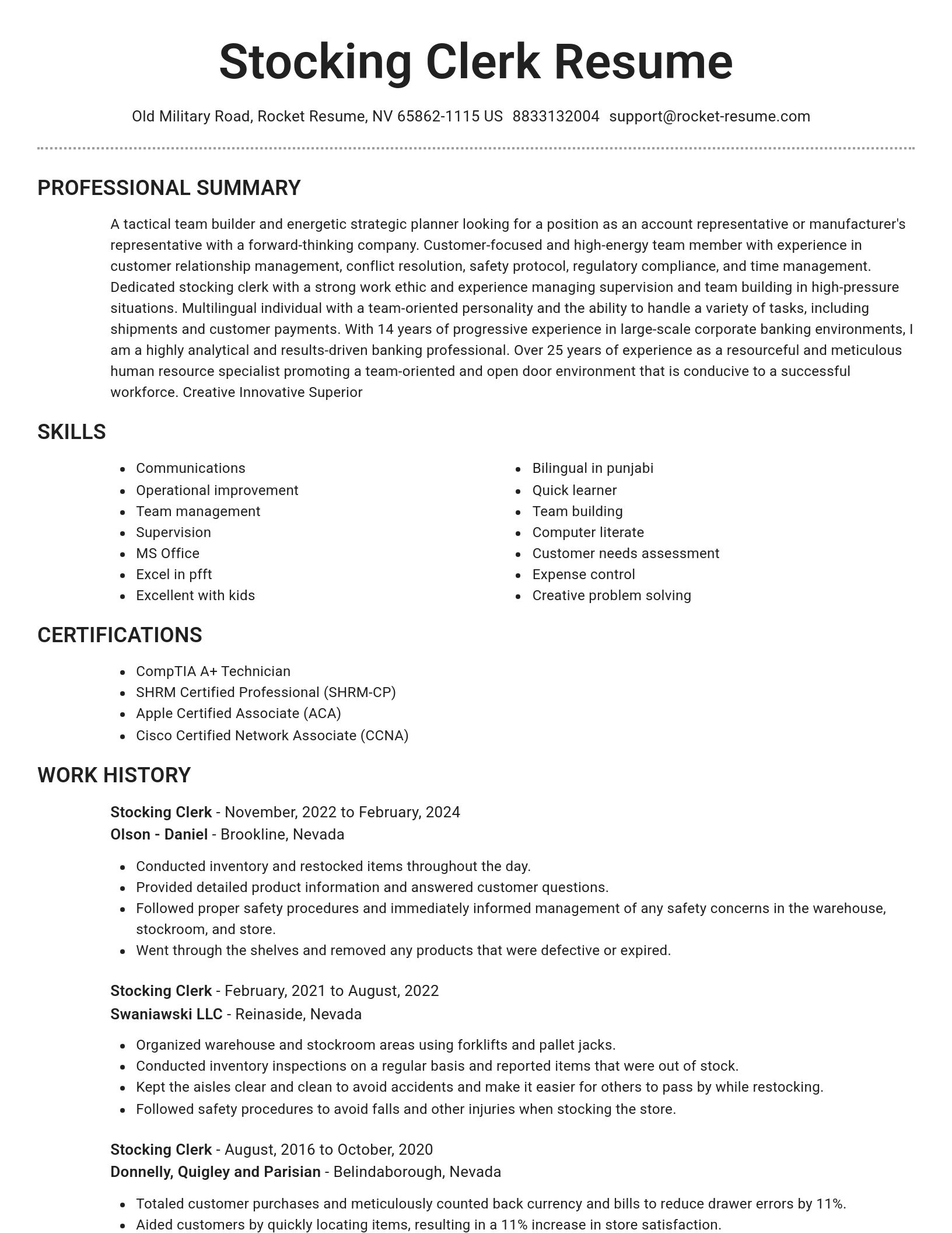 Brilliant resume template