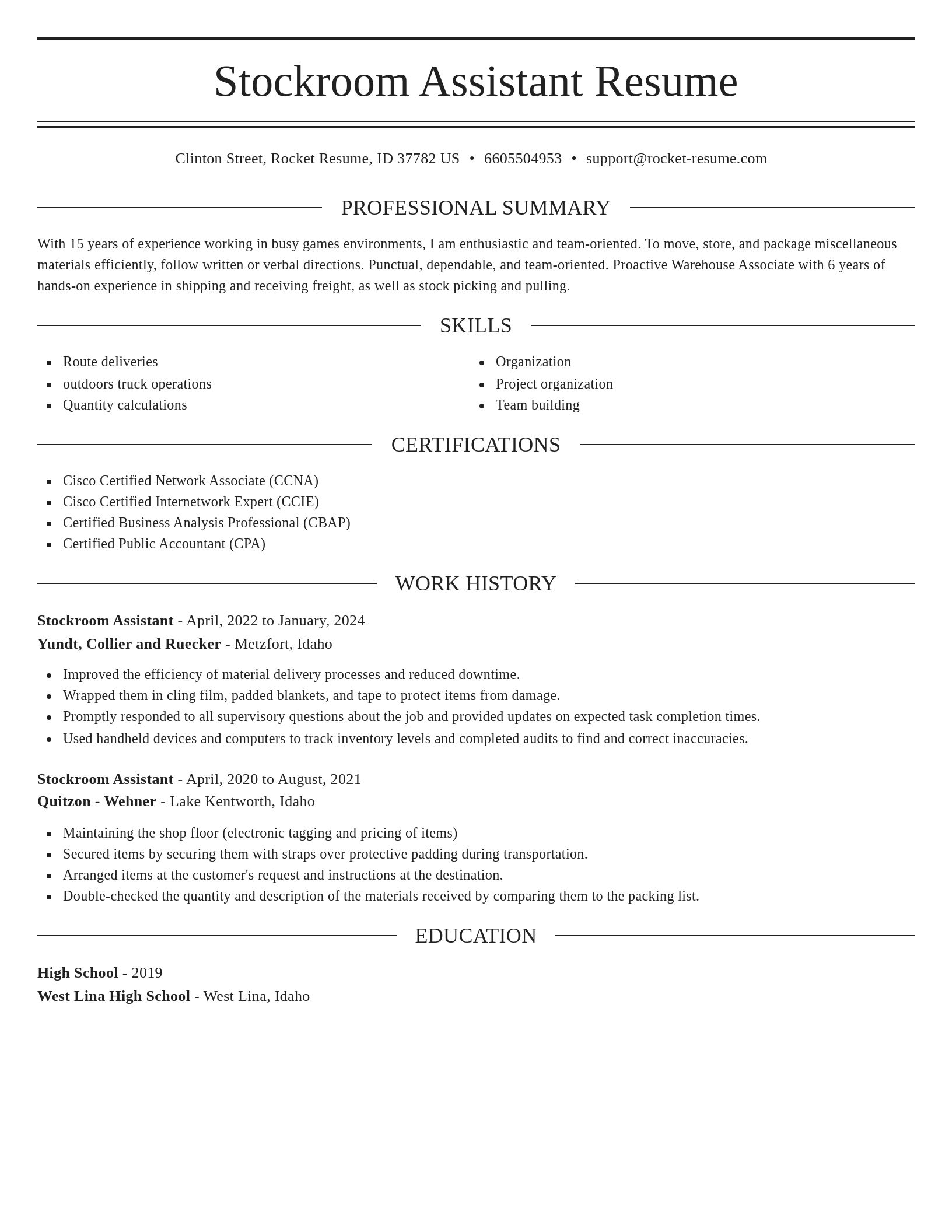 Elegant resume template