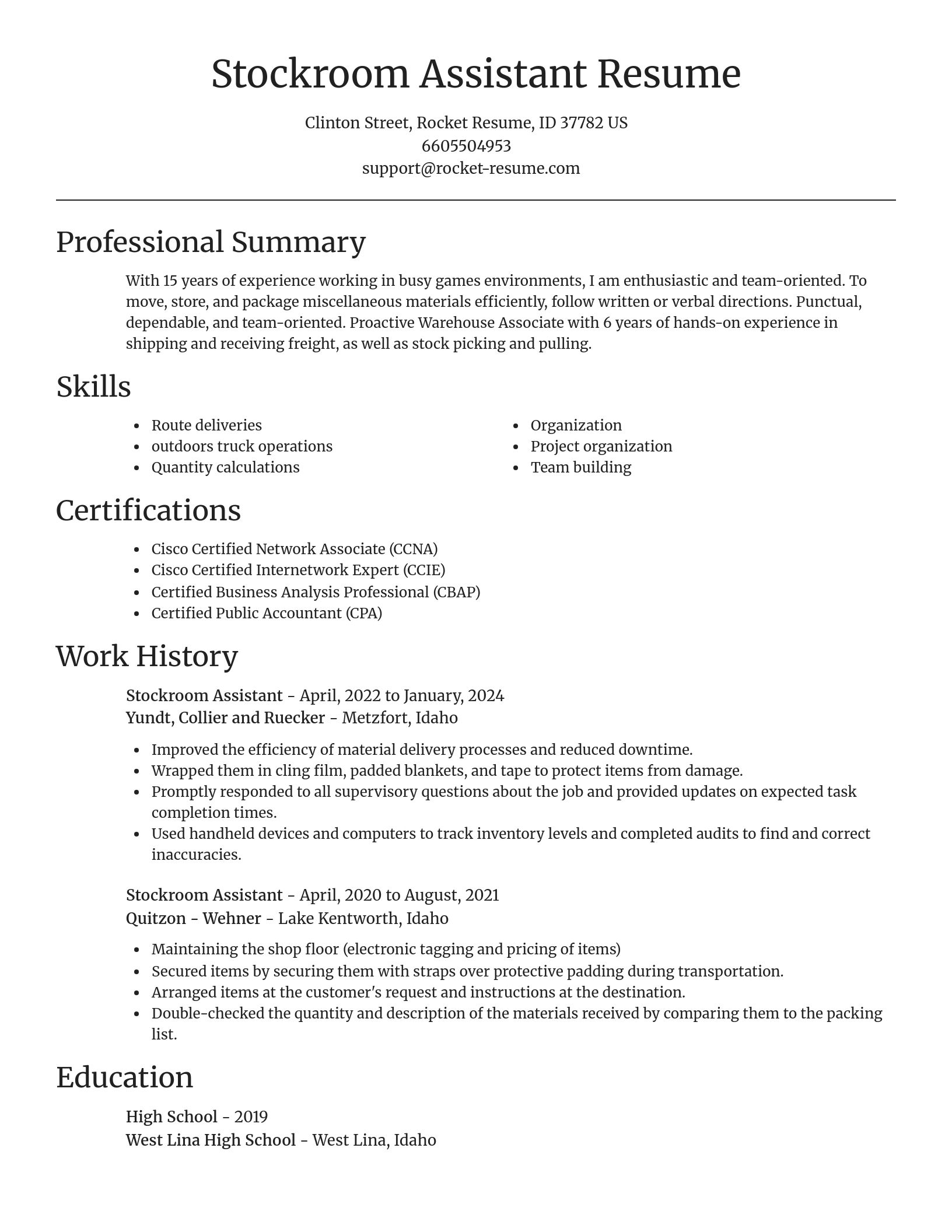 Focal Point resume template