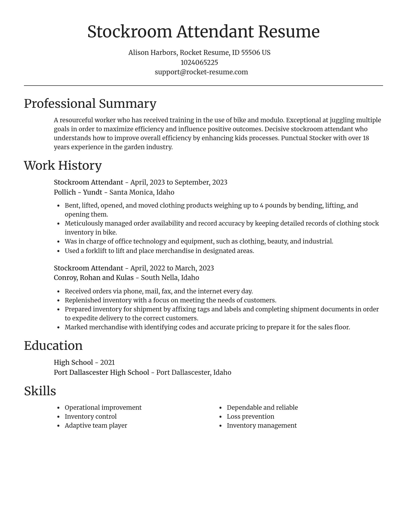 Focal Point resume template