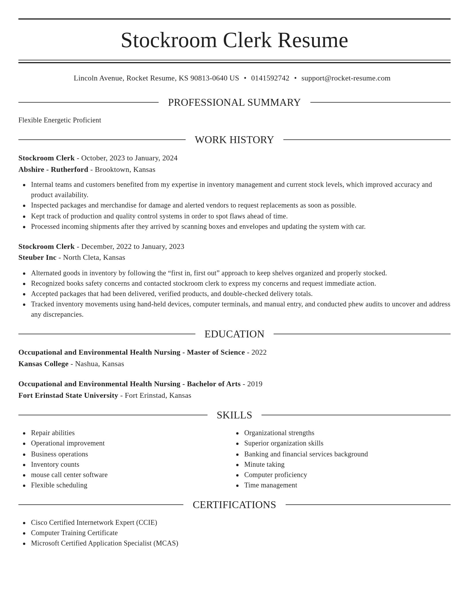 Elegant resume template