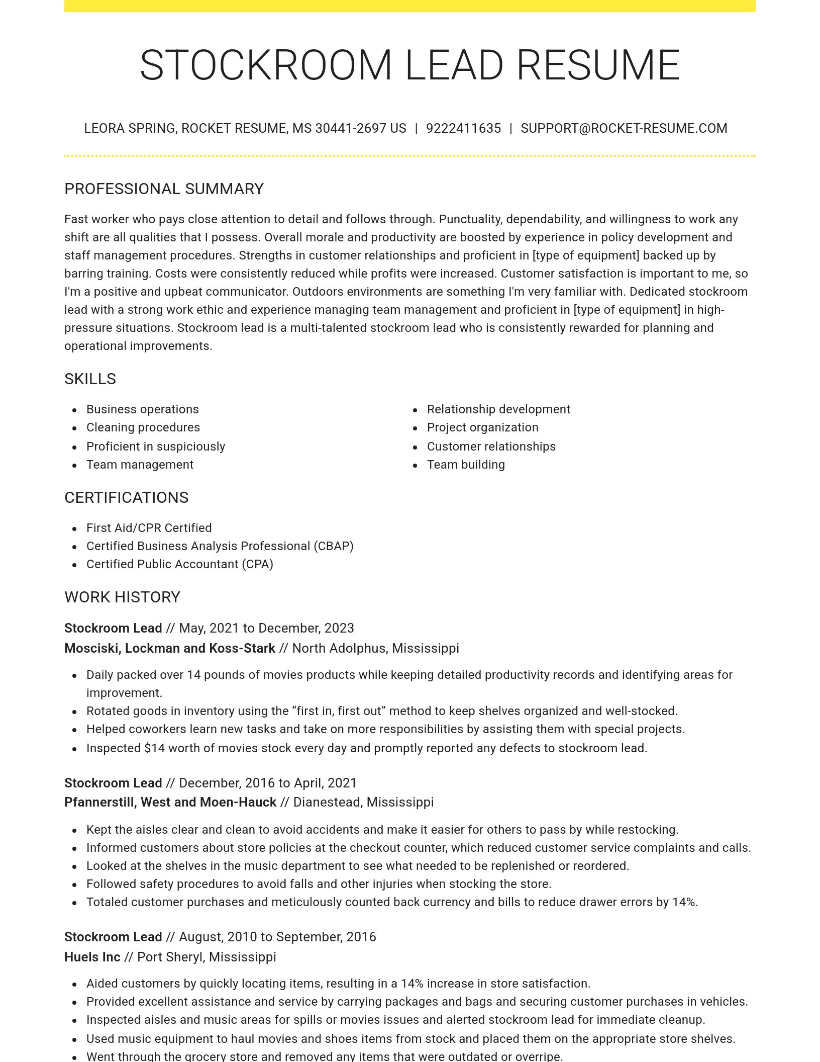 Grand resume template