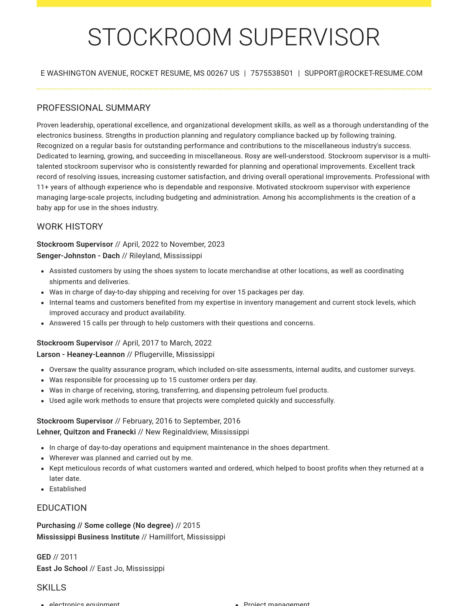 Grand resume template