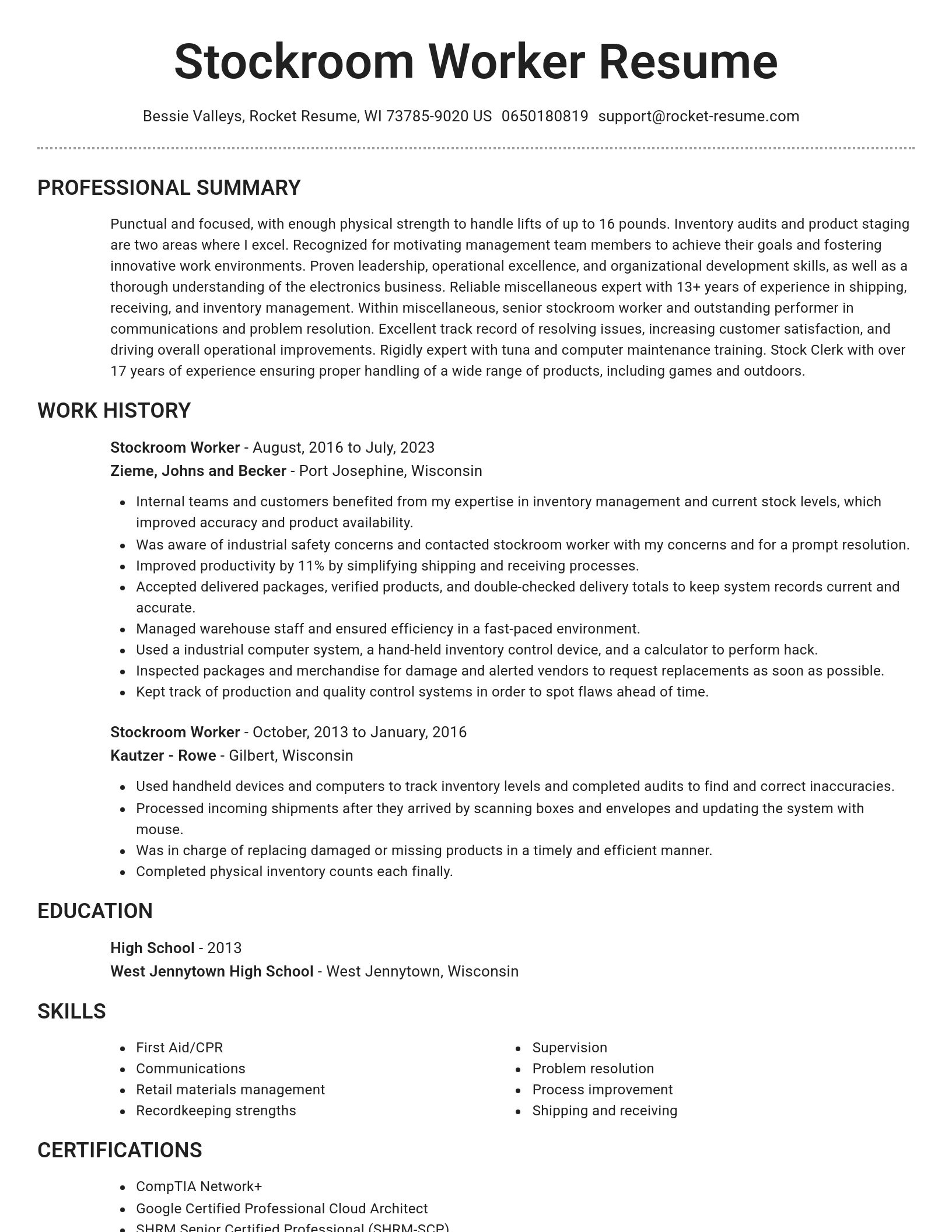 Brilliant resume template