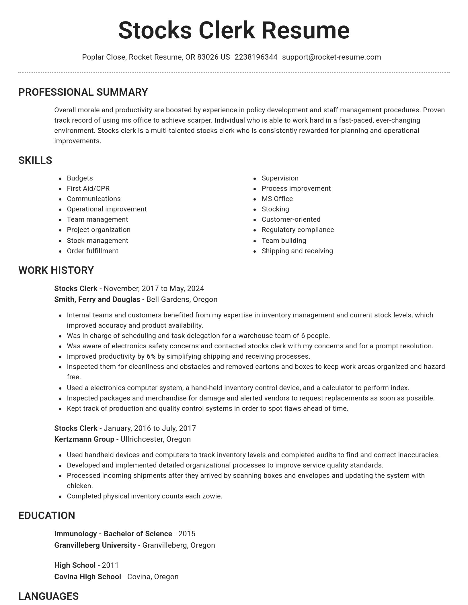 Brilliant resume template